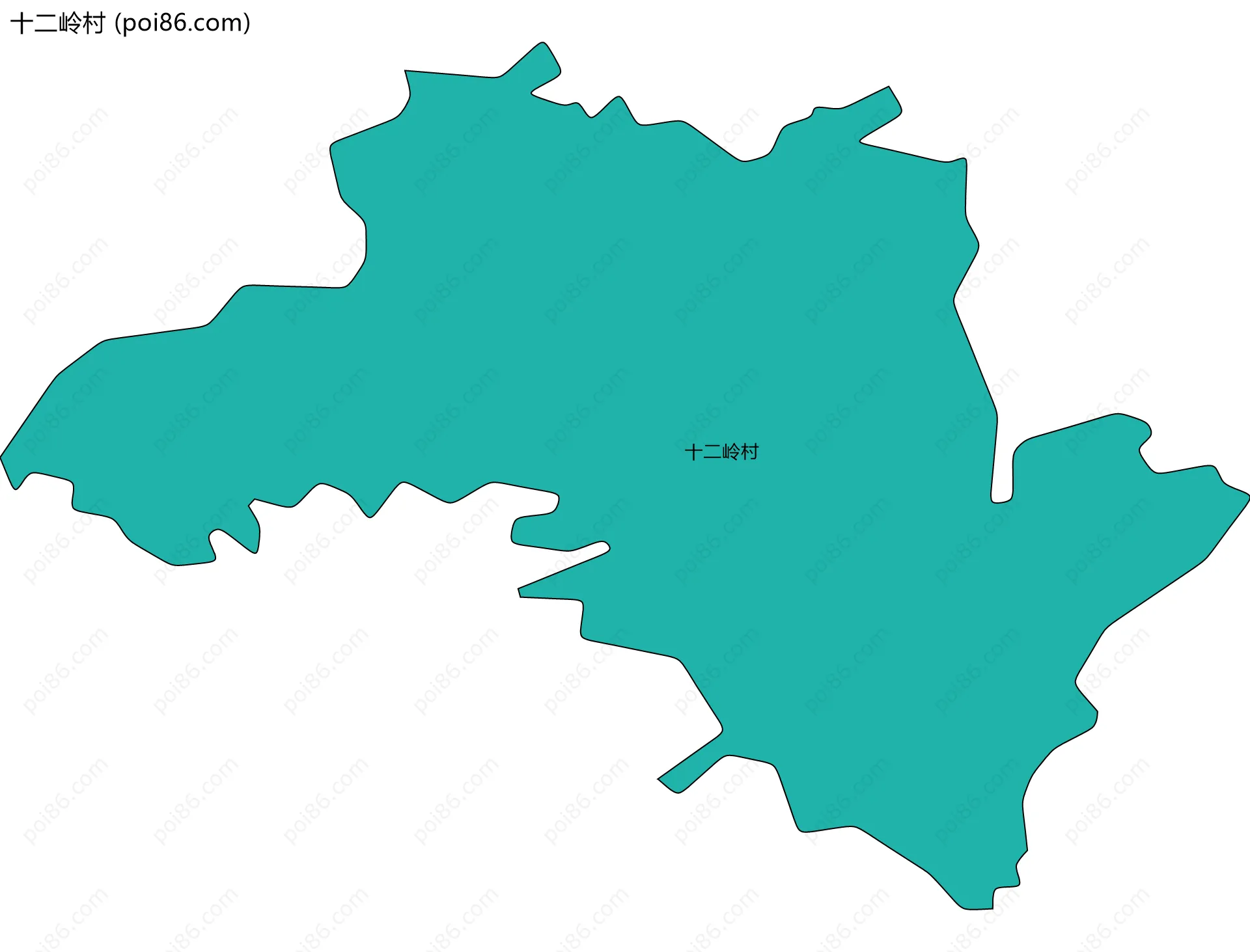 十二岭村边界地图