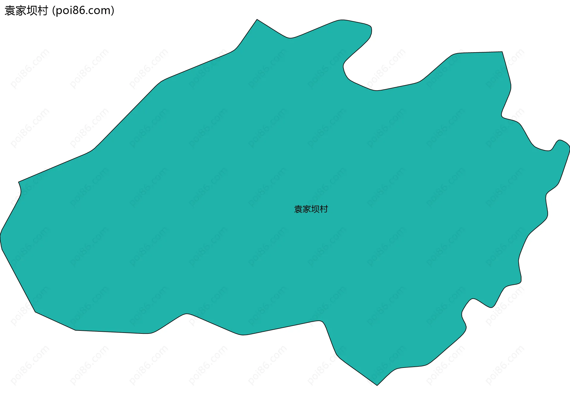 袁家坝村边界地图
