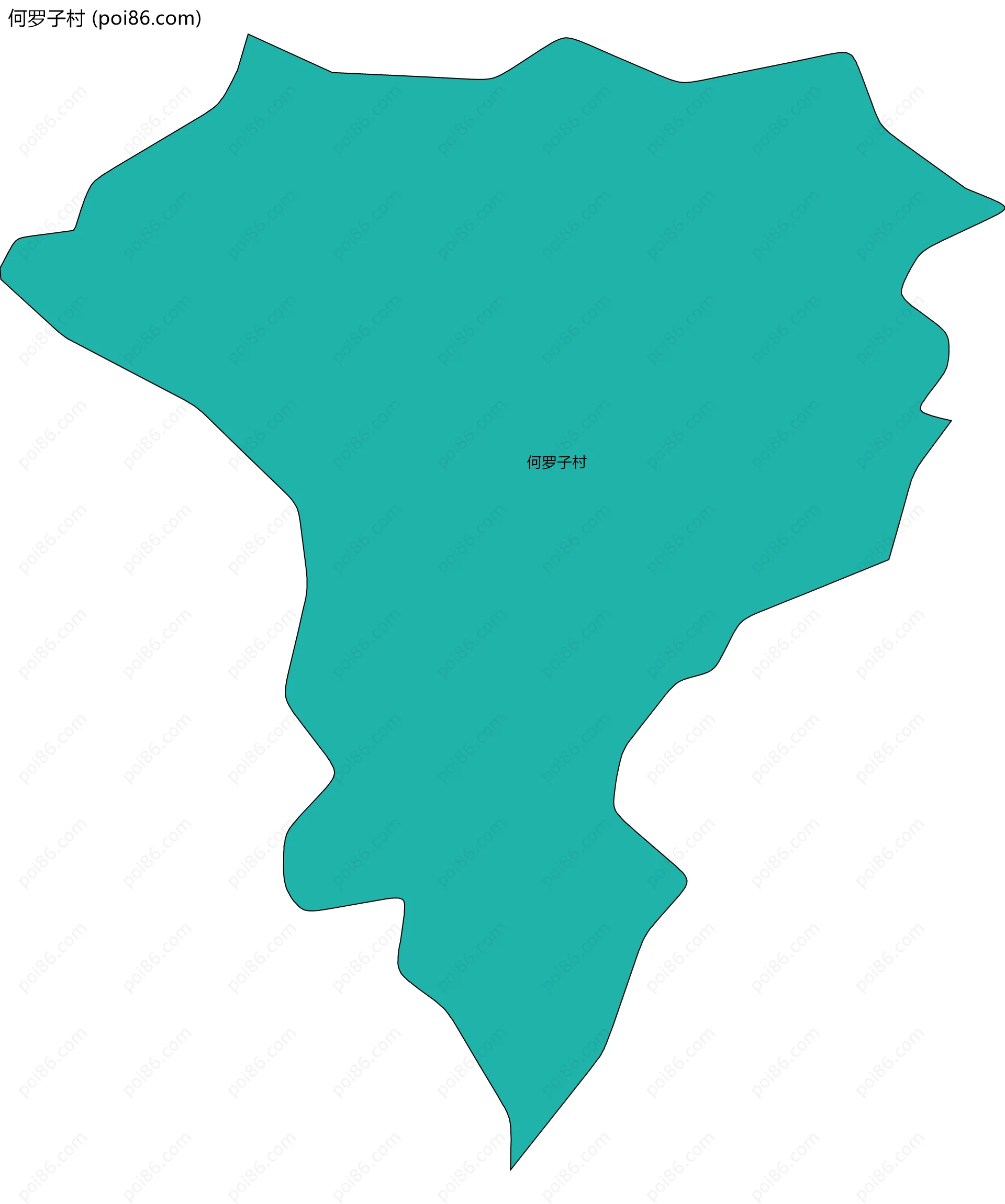 何罗子村边界地图