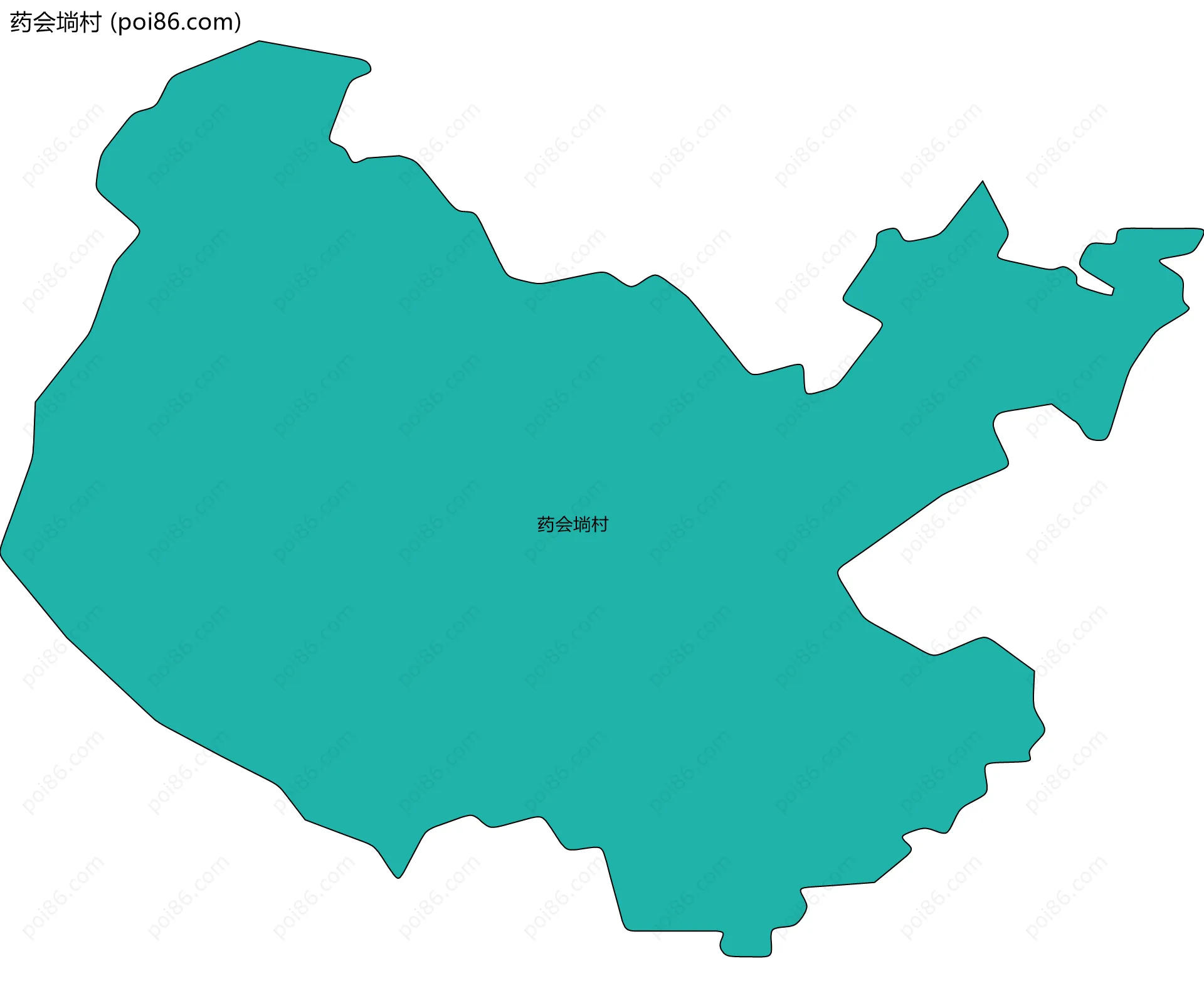 药会埫村边界地图