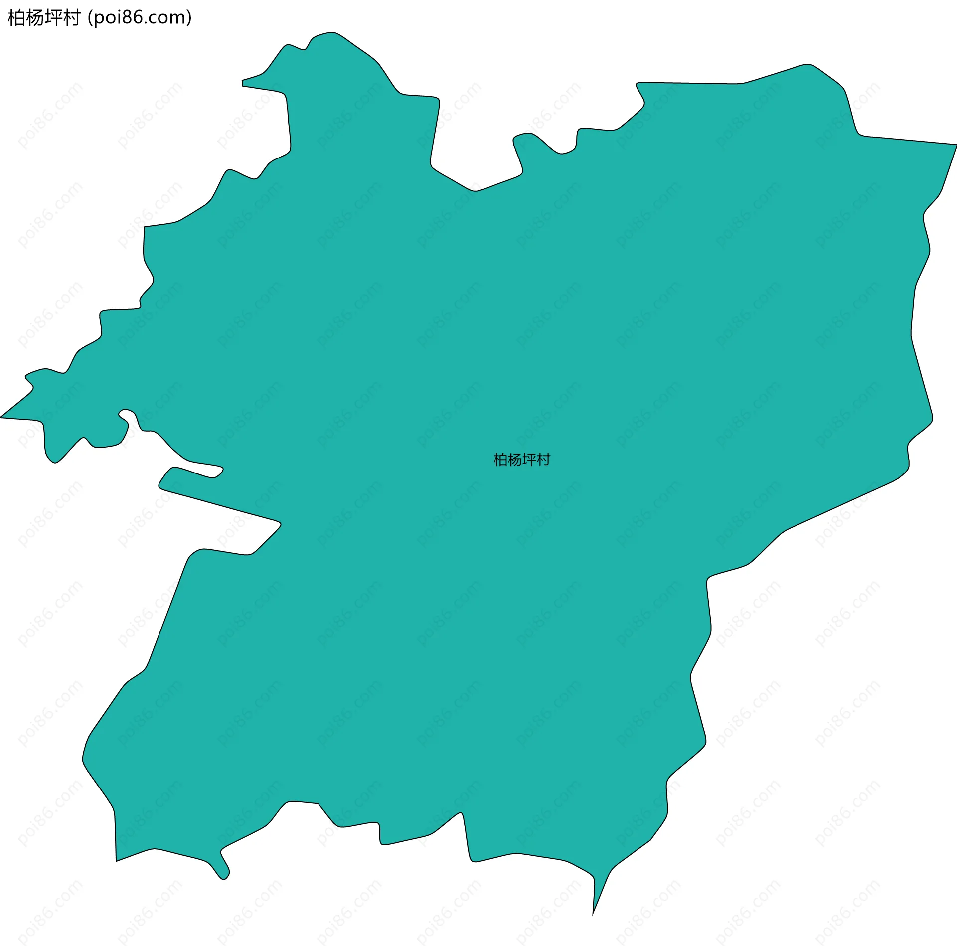 柏杨坪村边界地图