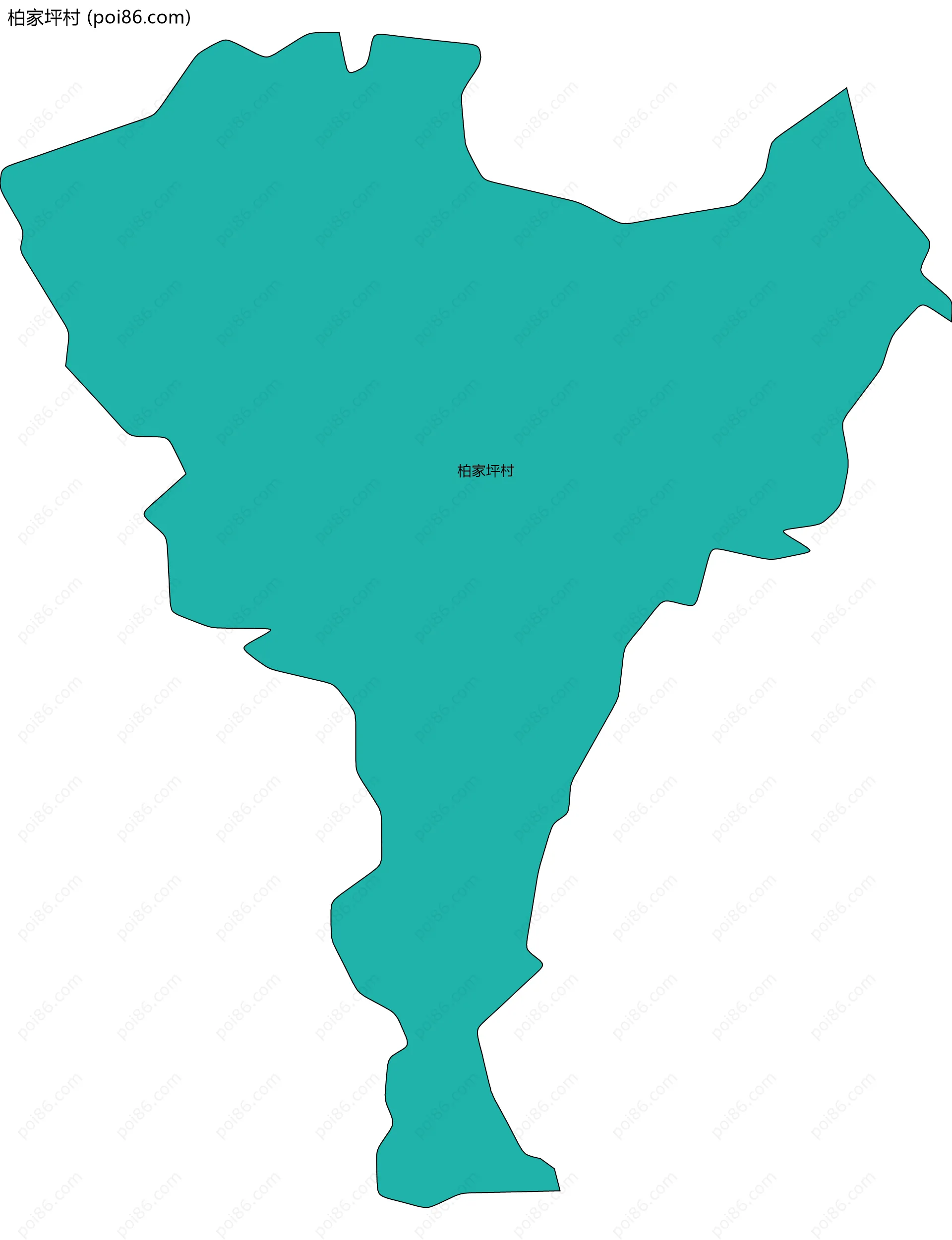 柏家坪村边界地图