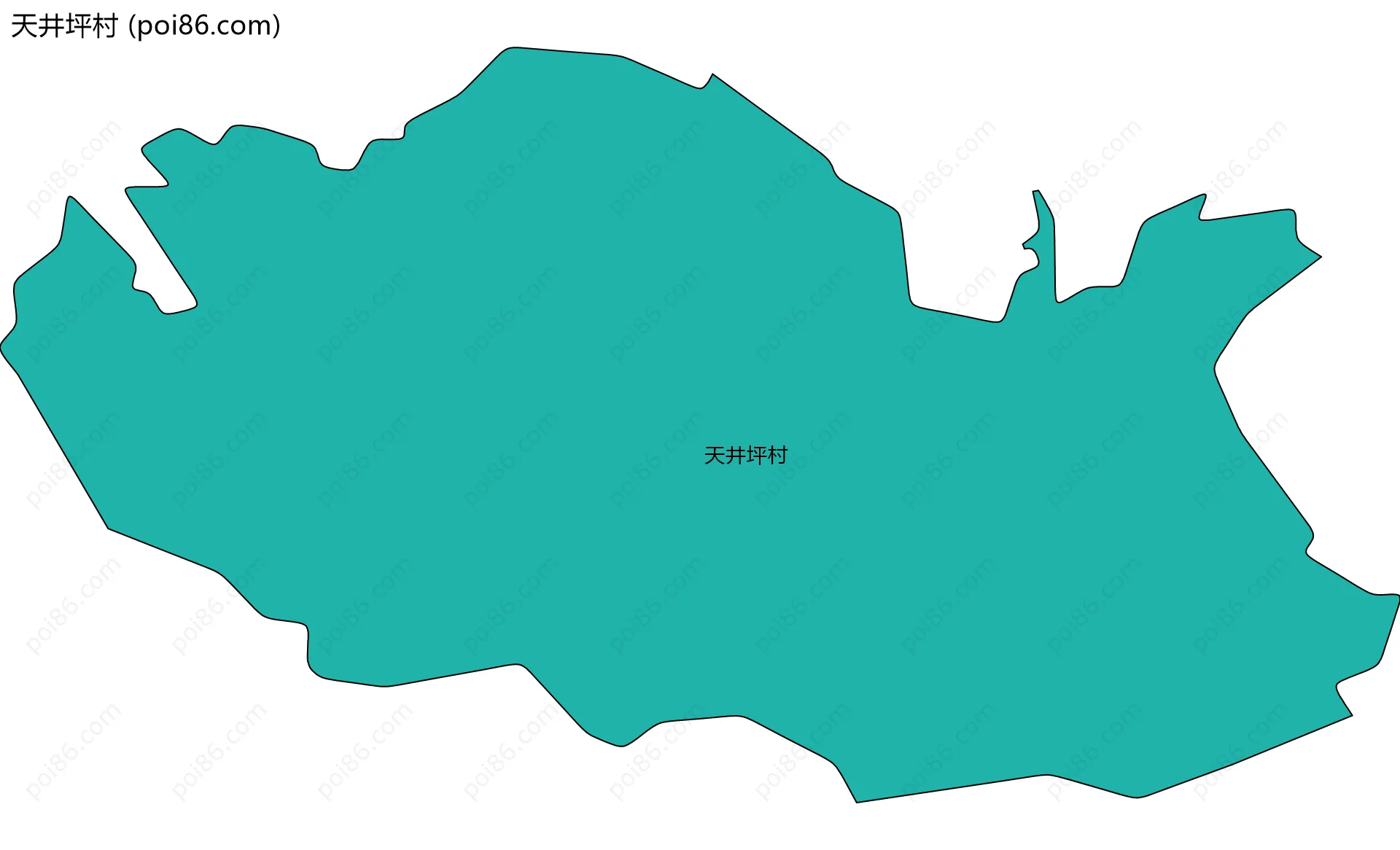 天井坪村边界地图
