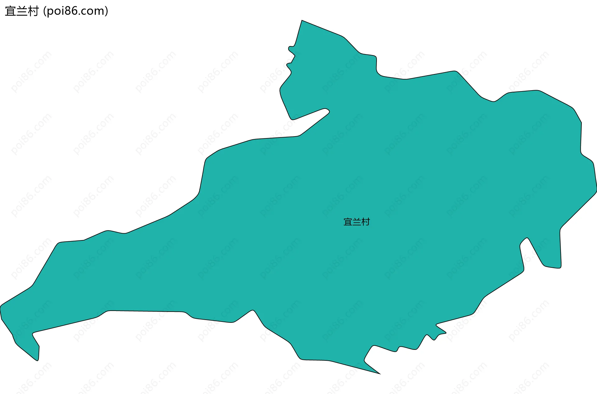 宜兰村边界地图