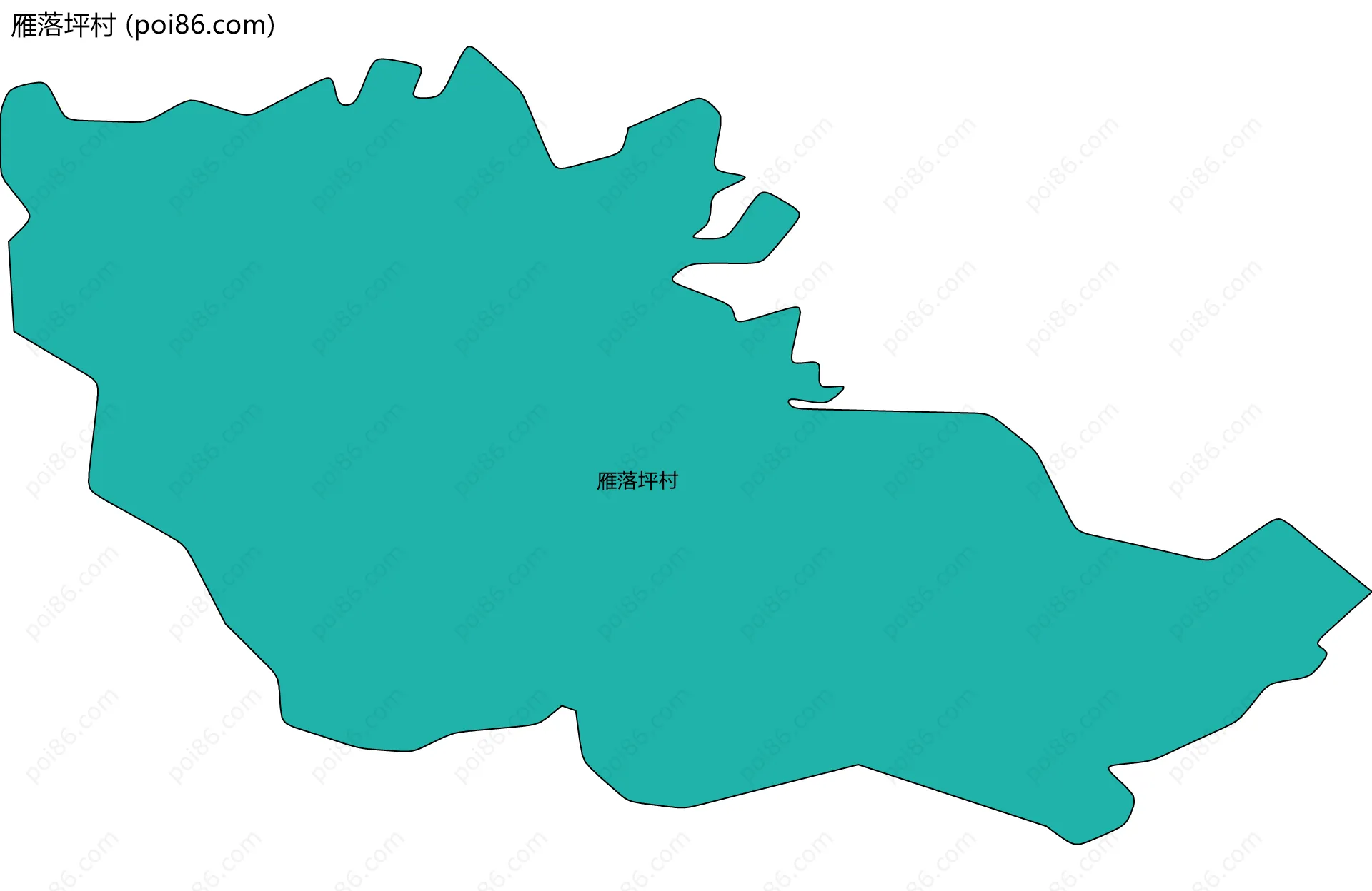 雁落坪村边界地图