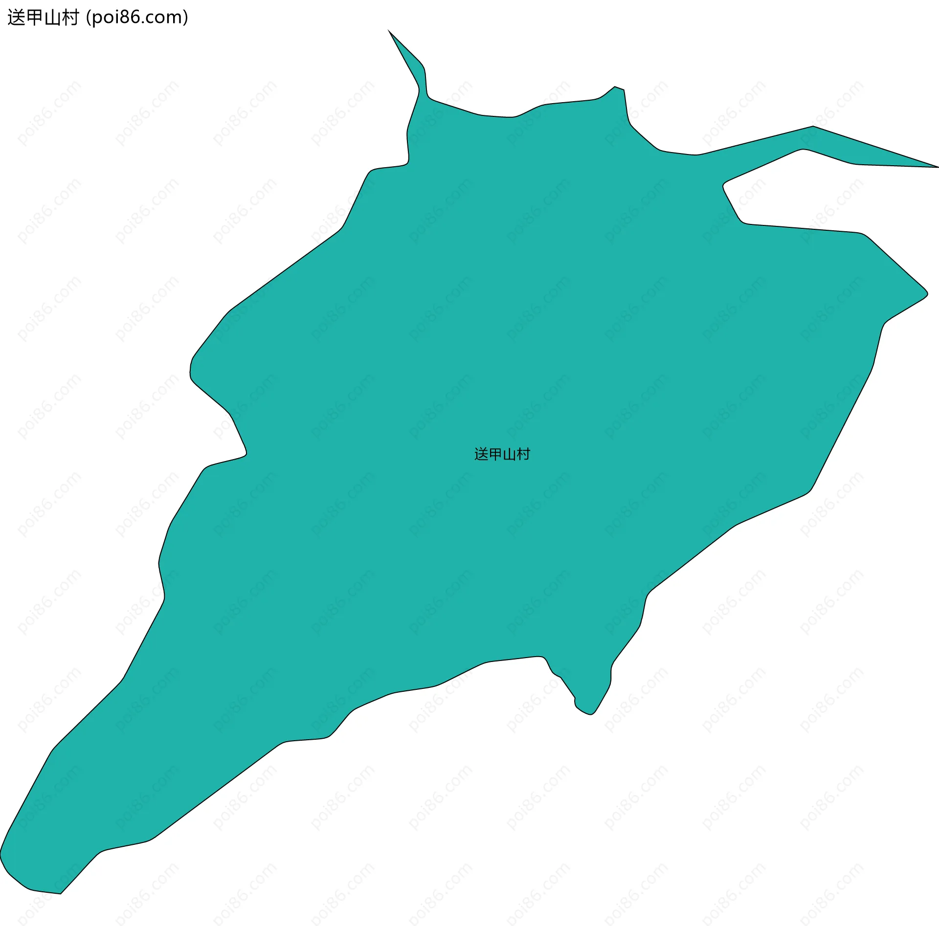 送甲山村边界地图