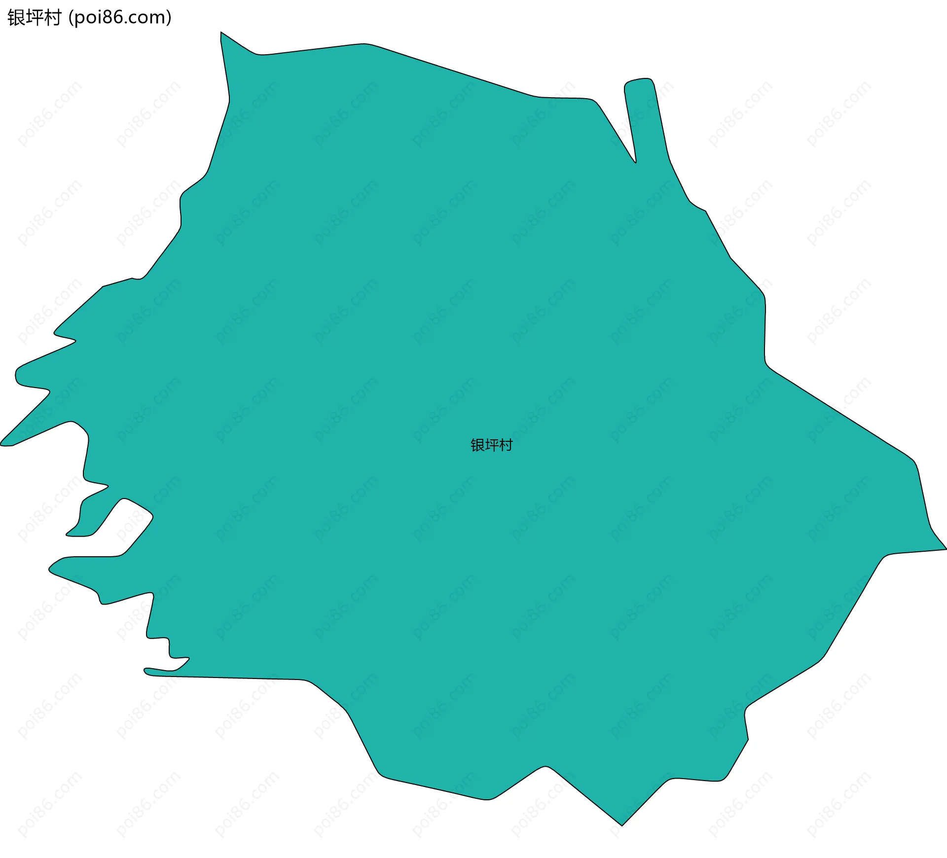 银坪村边界地图
