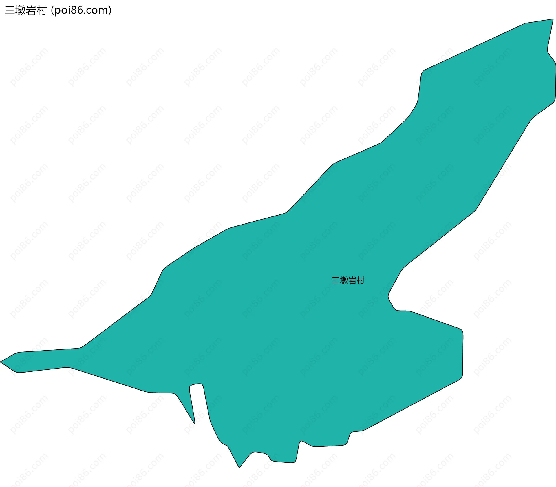 三墩岩村边界地图
