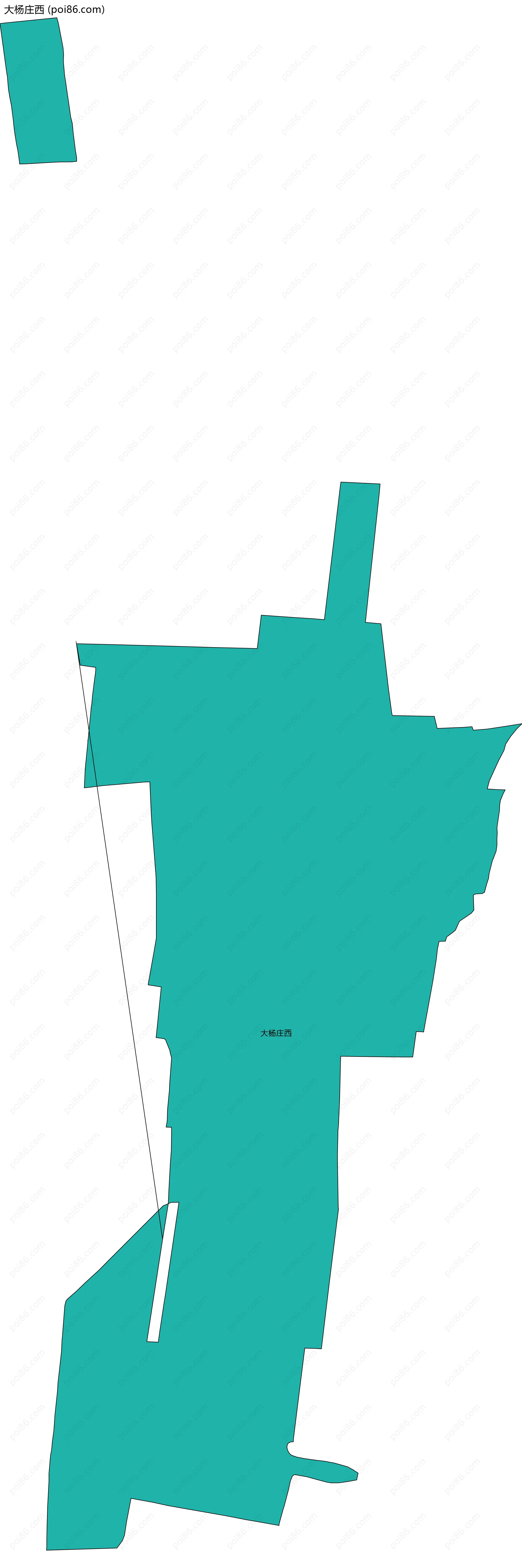 大杨庄西边界地图