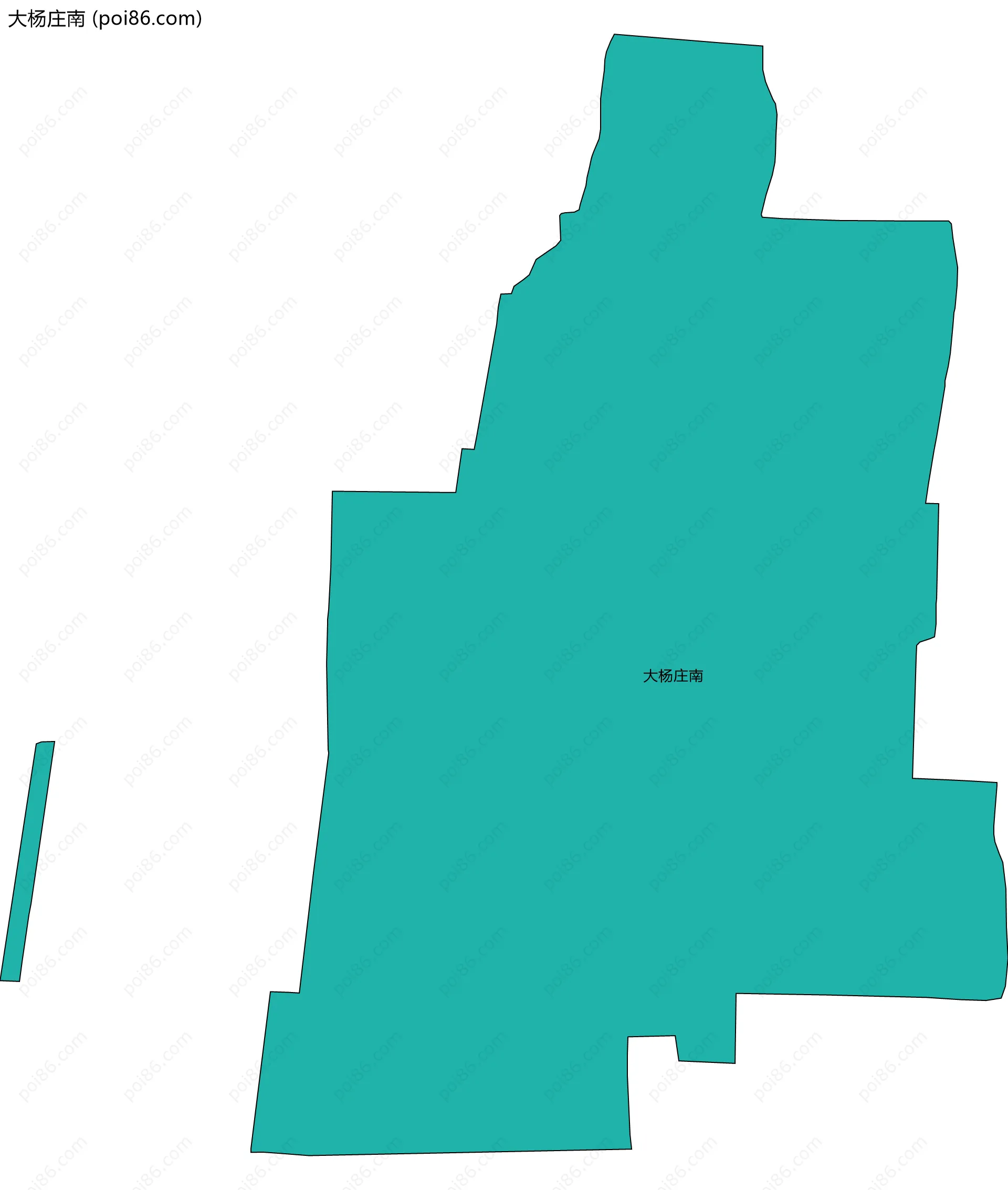 大杨庄南边界地图