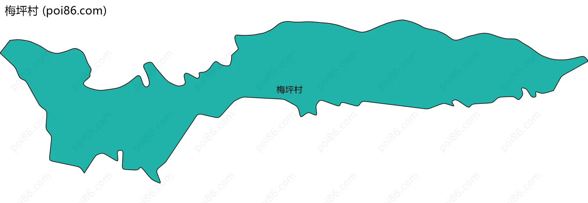 梅坪村边界地图