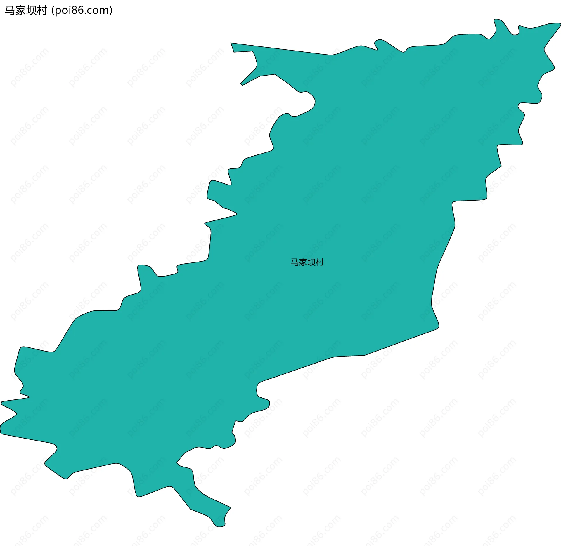 马家坝村边界地图