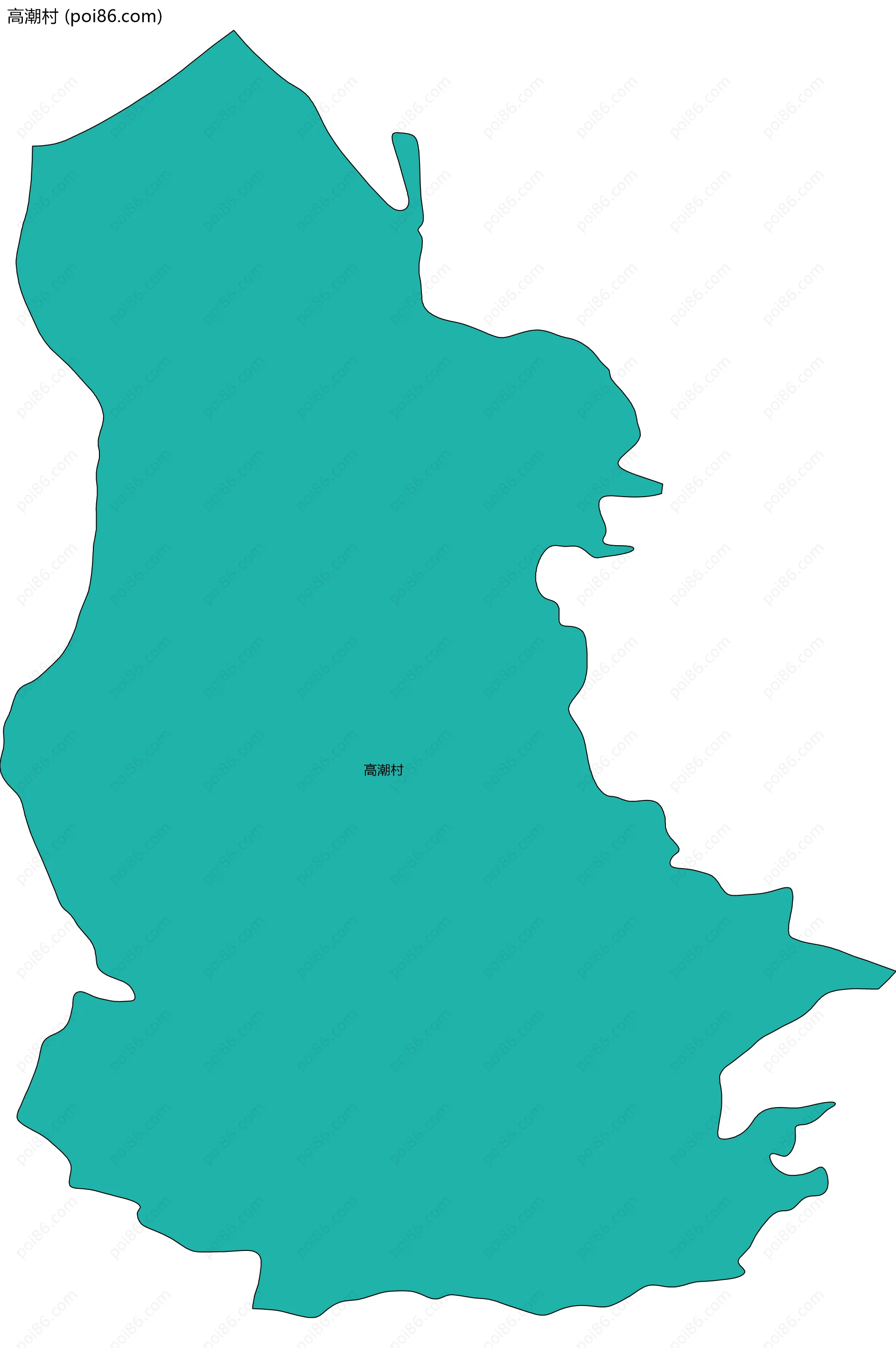 高潮村边界地图