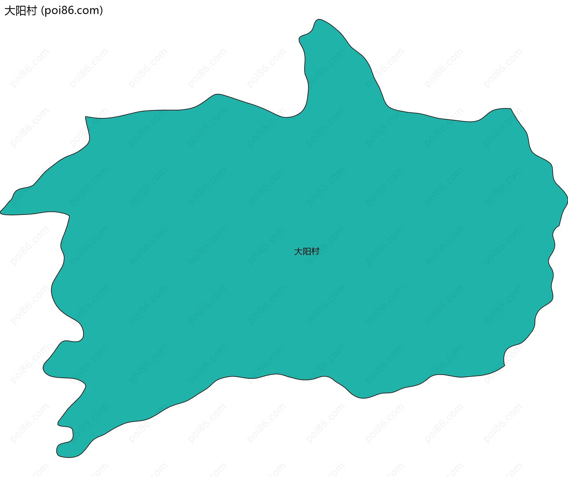 大阳村边界地图