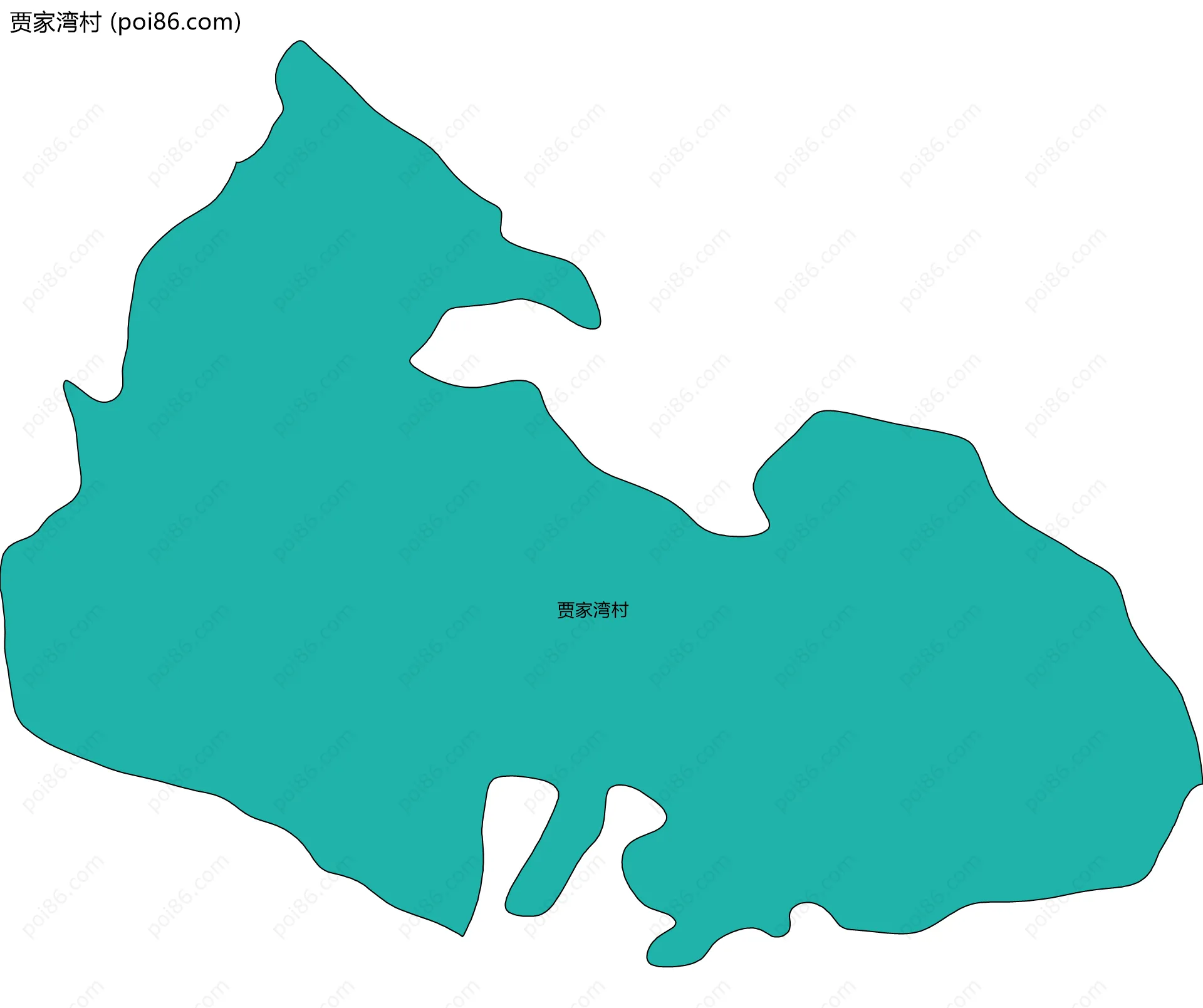 贾家湾村边界地图