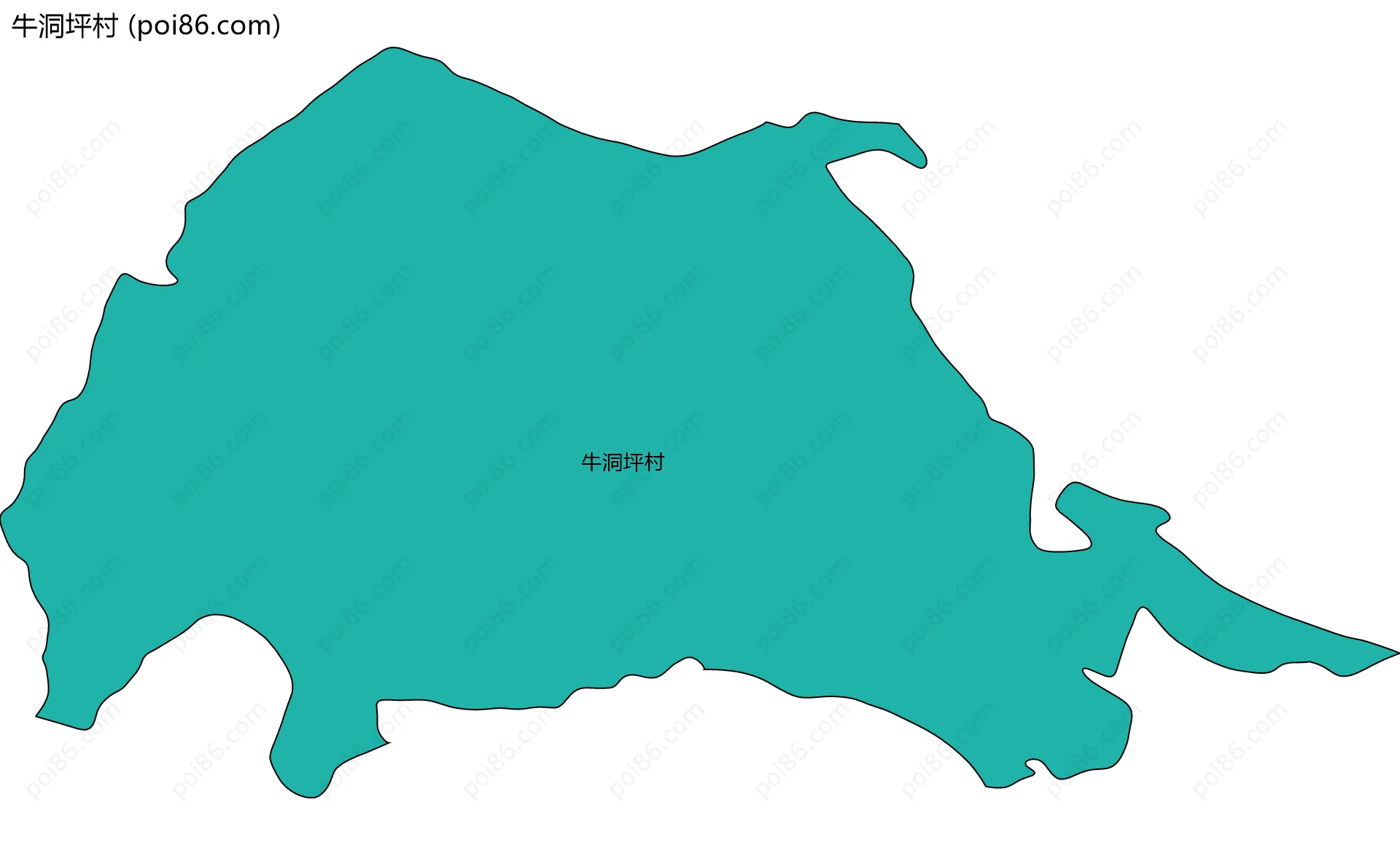牛洞坪村边界地图