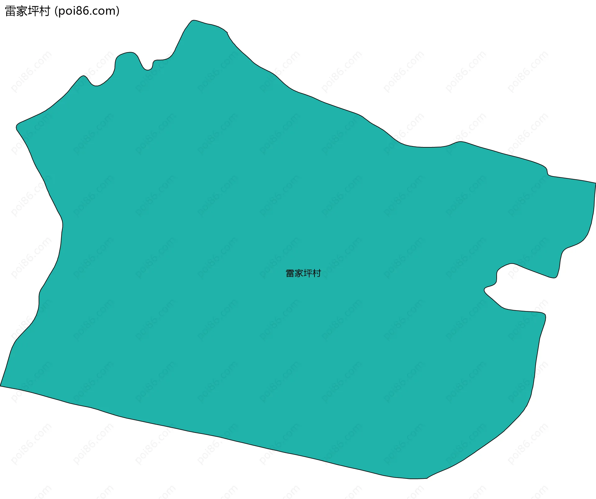 雷家坪村边界地图