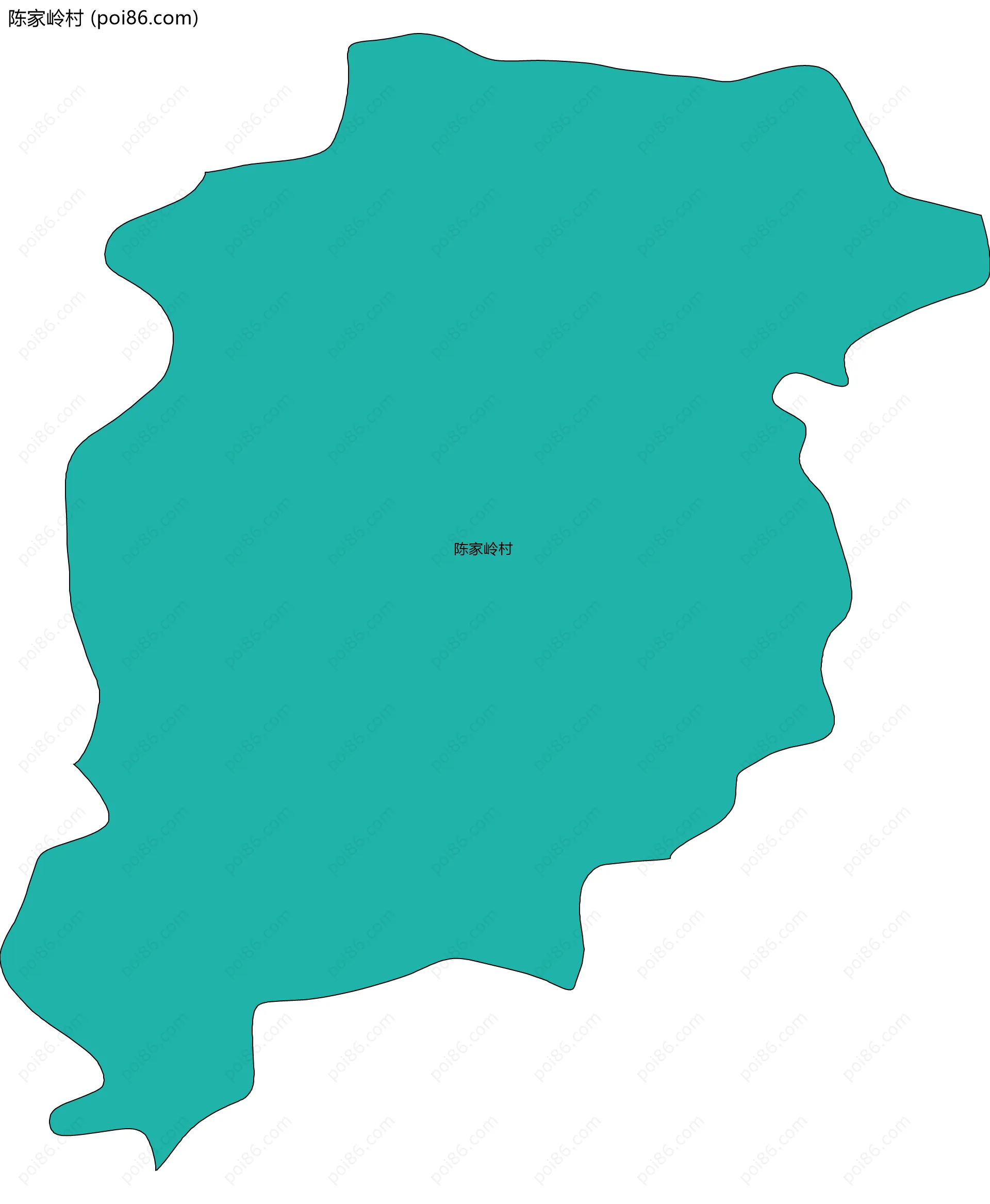 陈家岭村边界地图