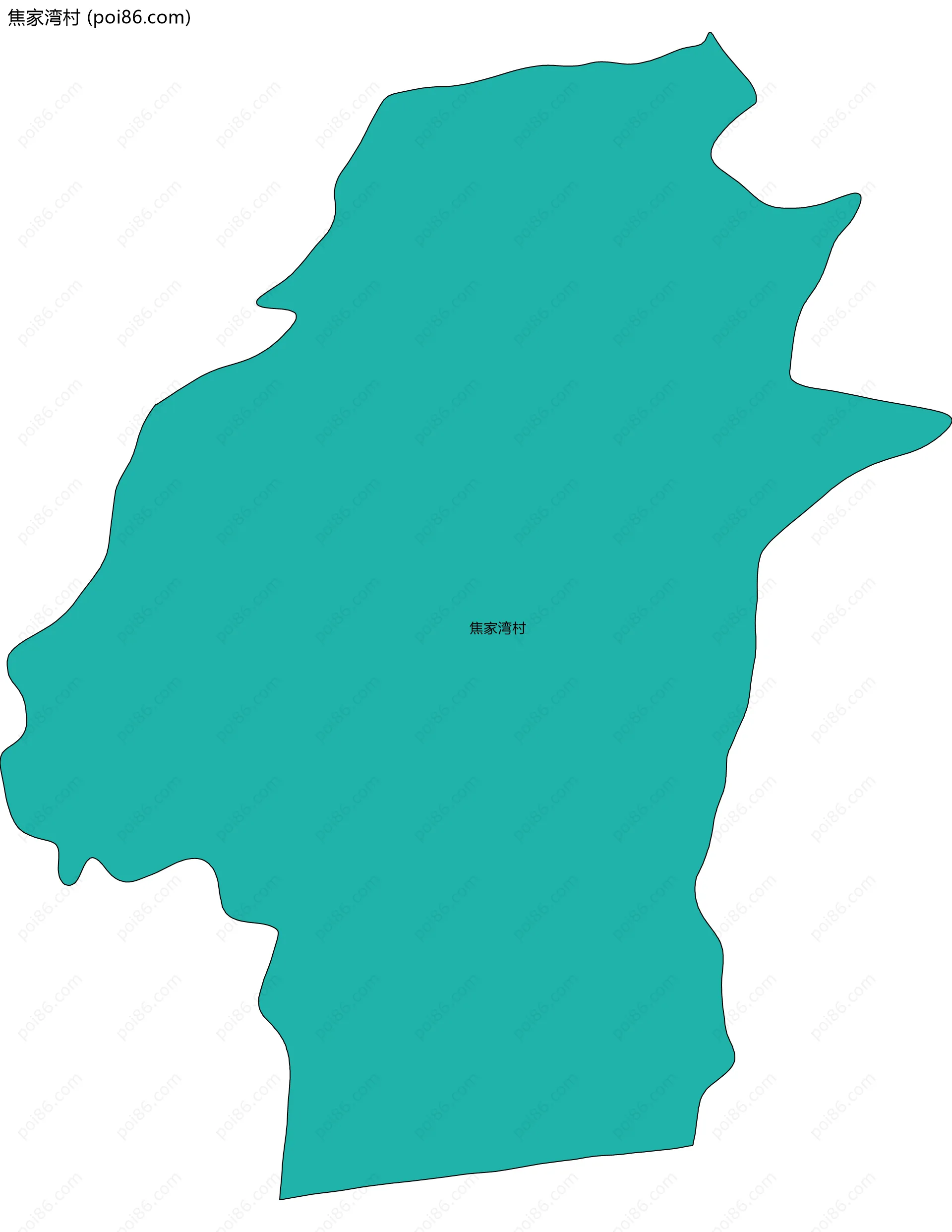 焦家湾村边界地图