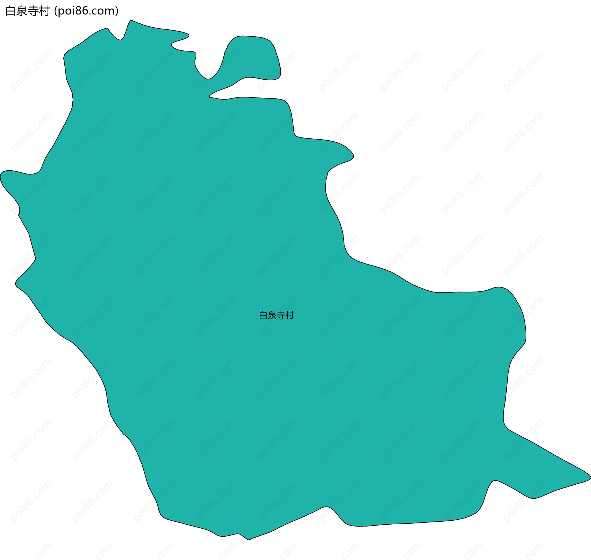 白泉寺村边界地图