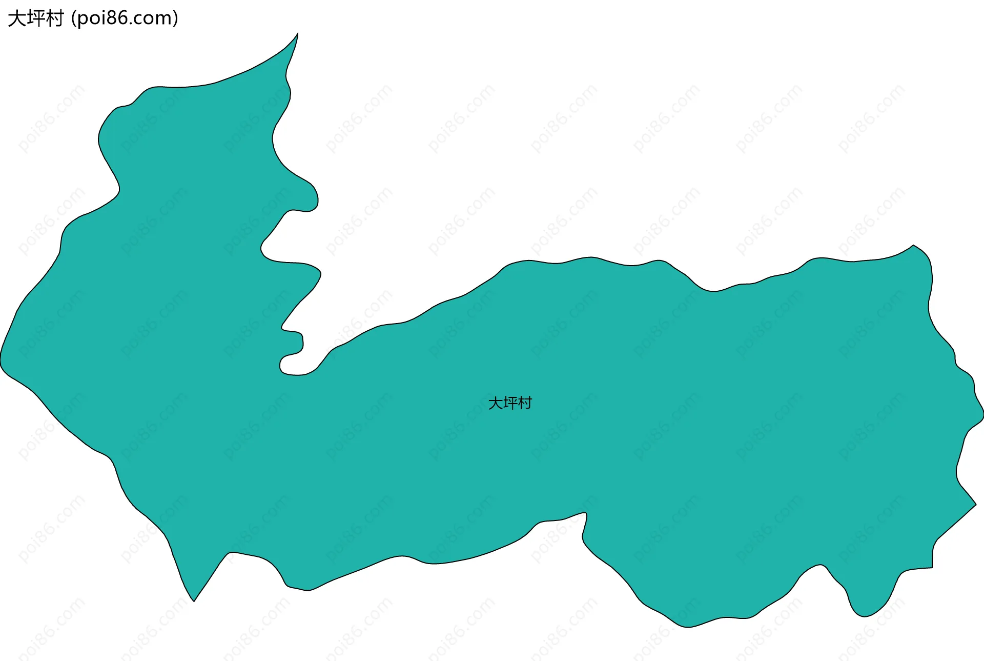大坪村边界地图