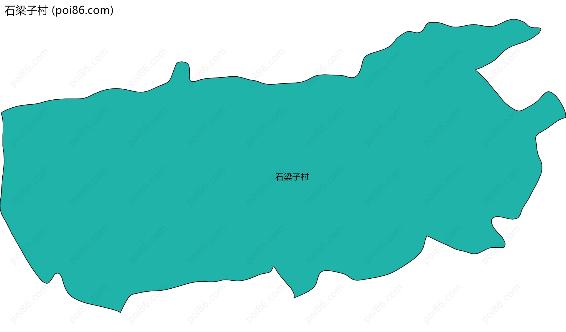 石梁子村边界地图