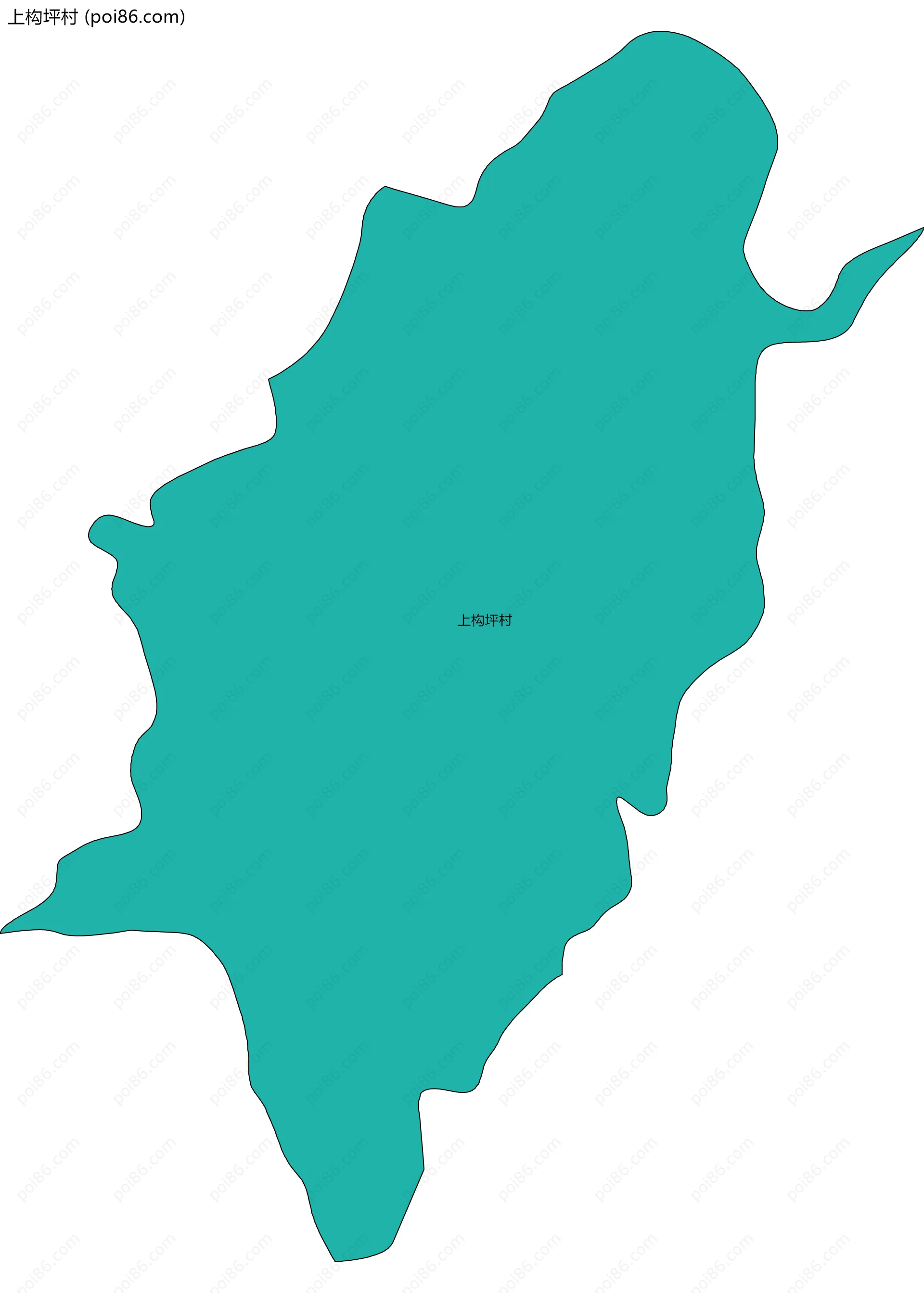 上构坪村边界地图