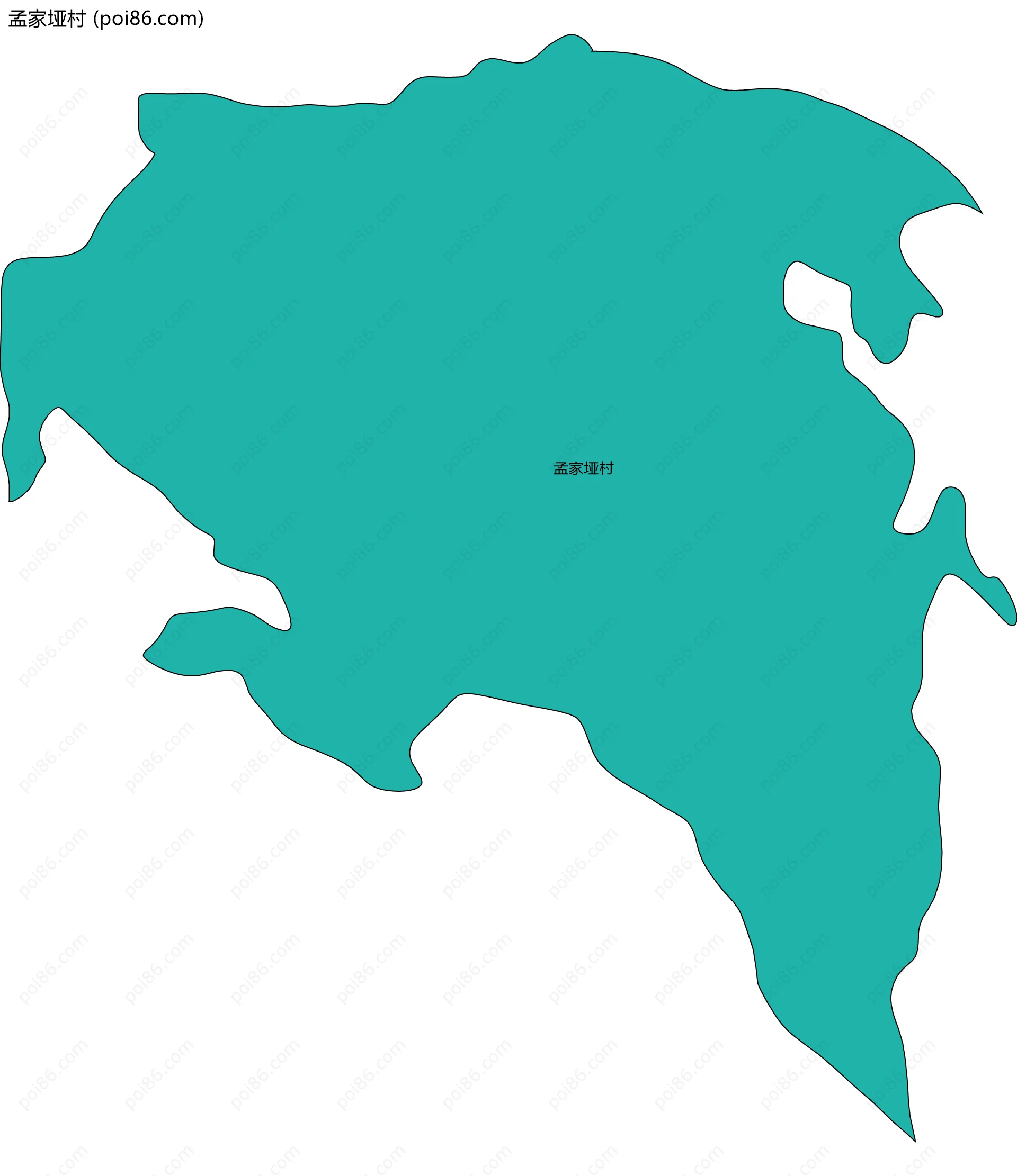 孟家垭村边界地图