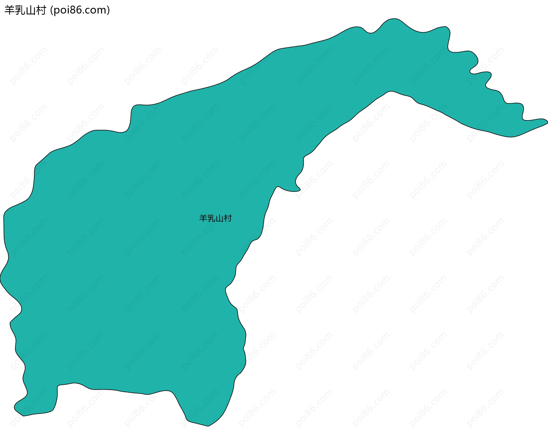 羊乳山村边界地图