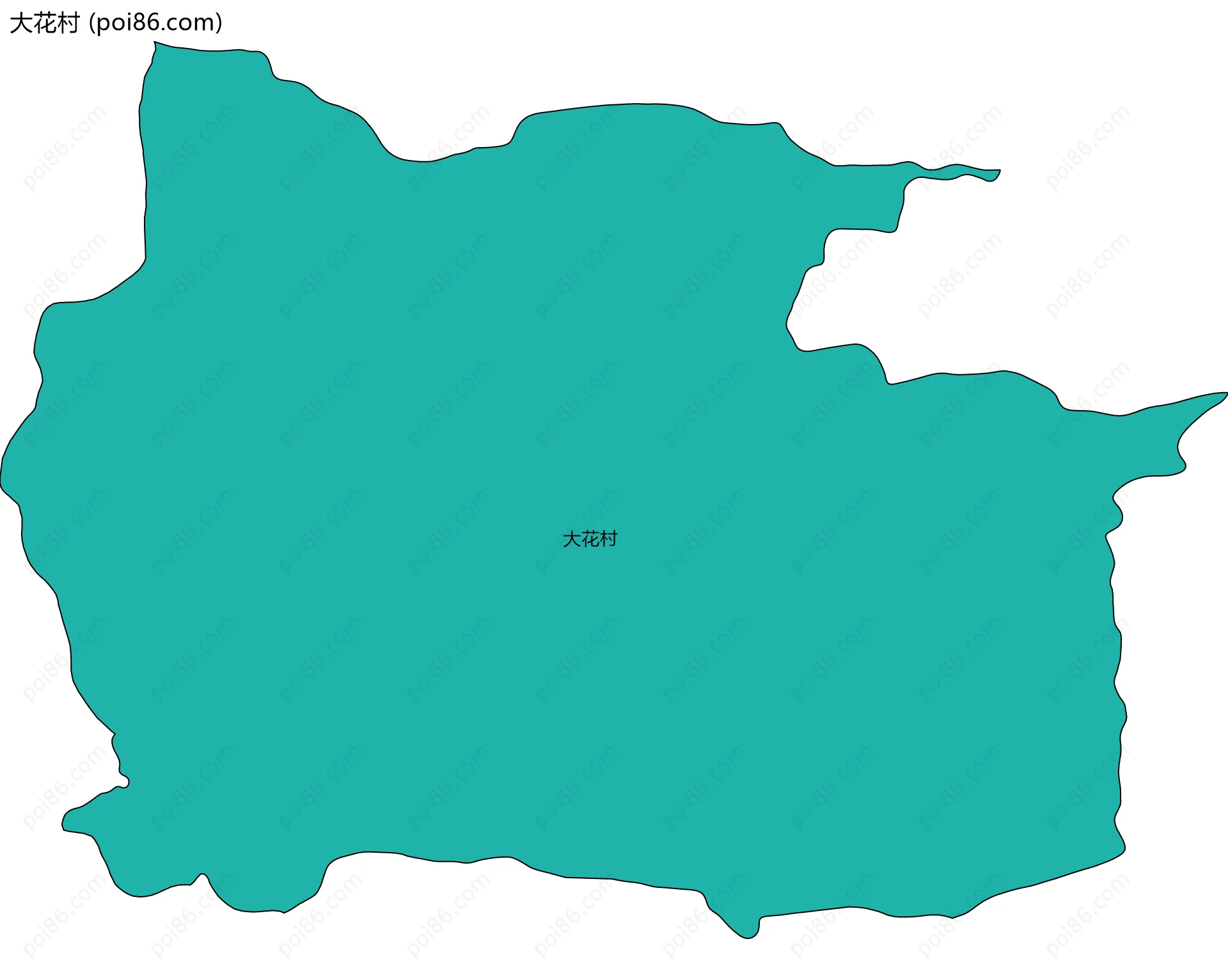 大花村边界地图