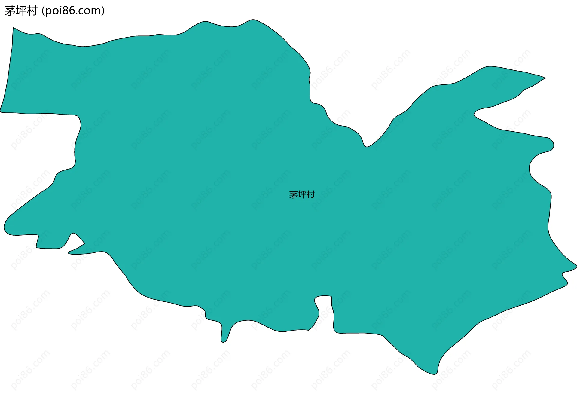 茅坪村边界地图