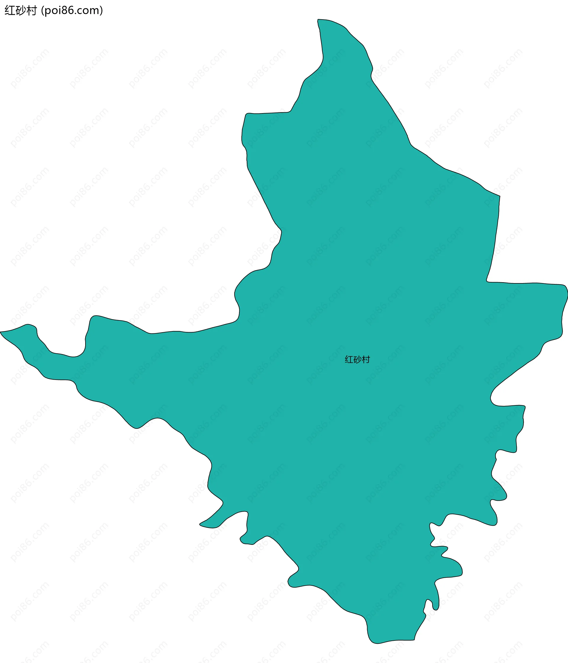 红砂村边界地图