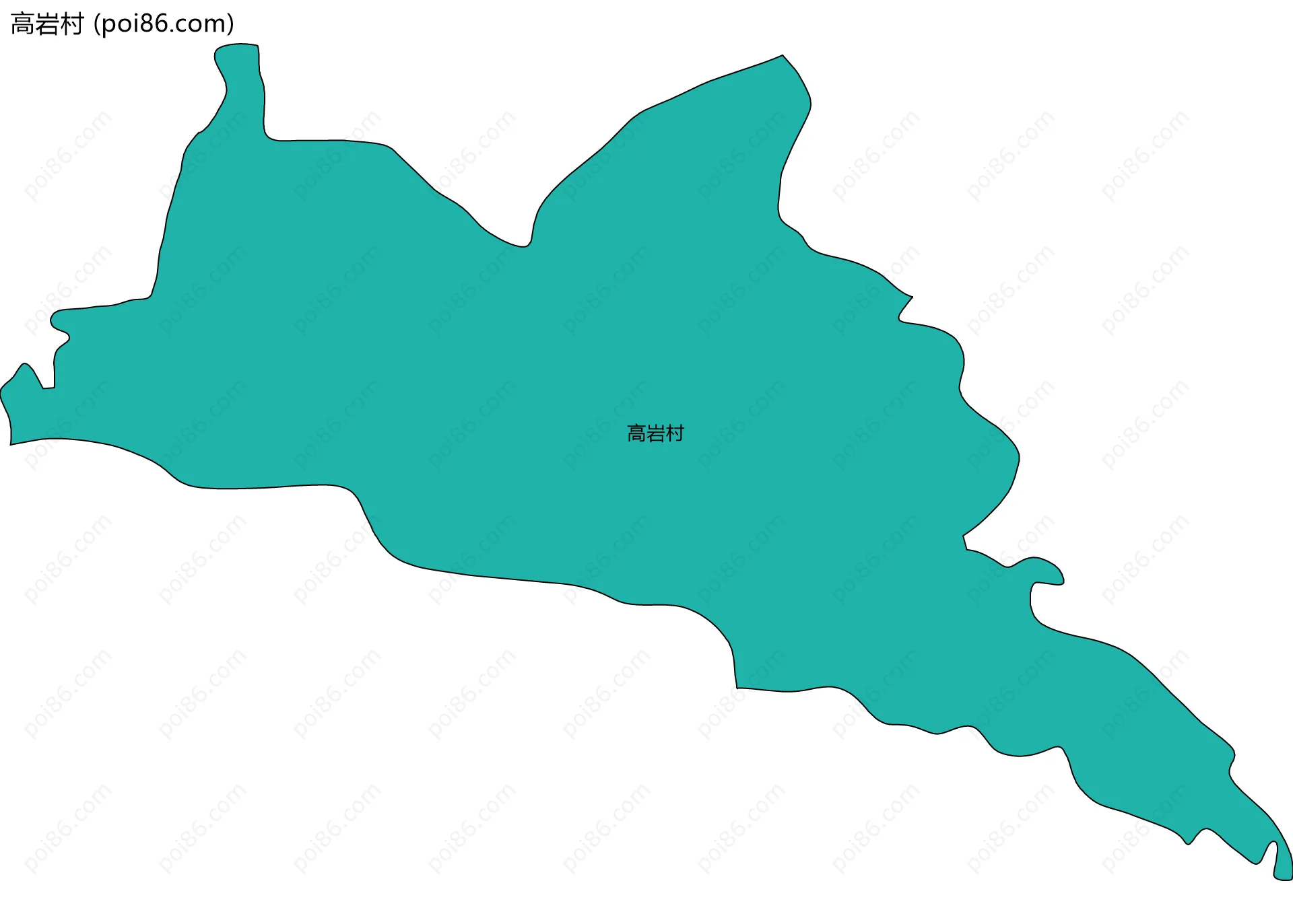 高岩村边界地图