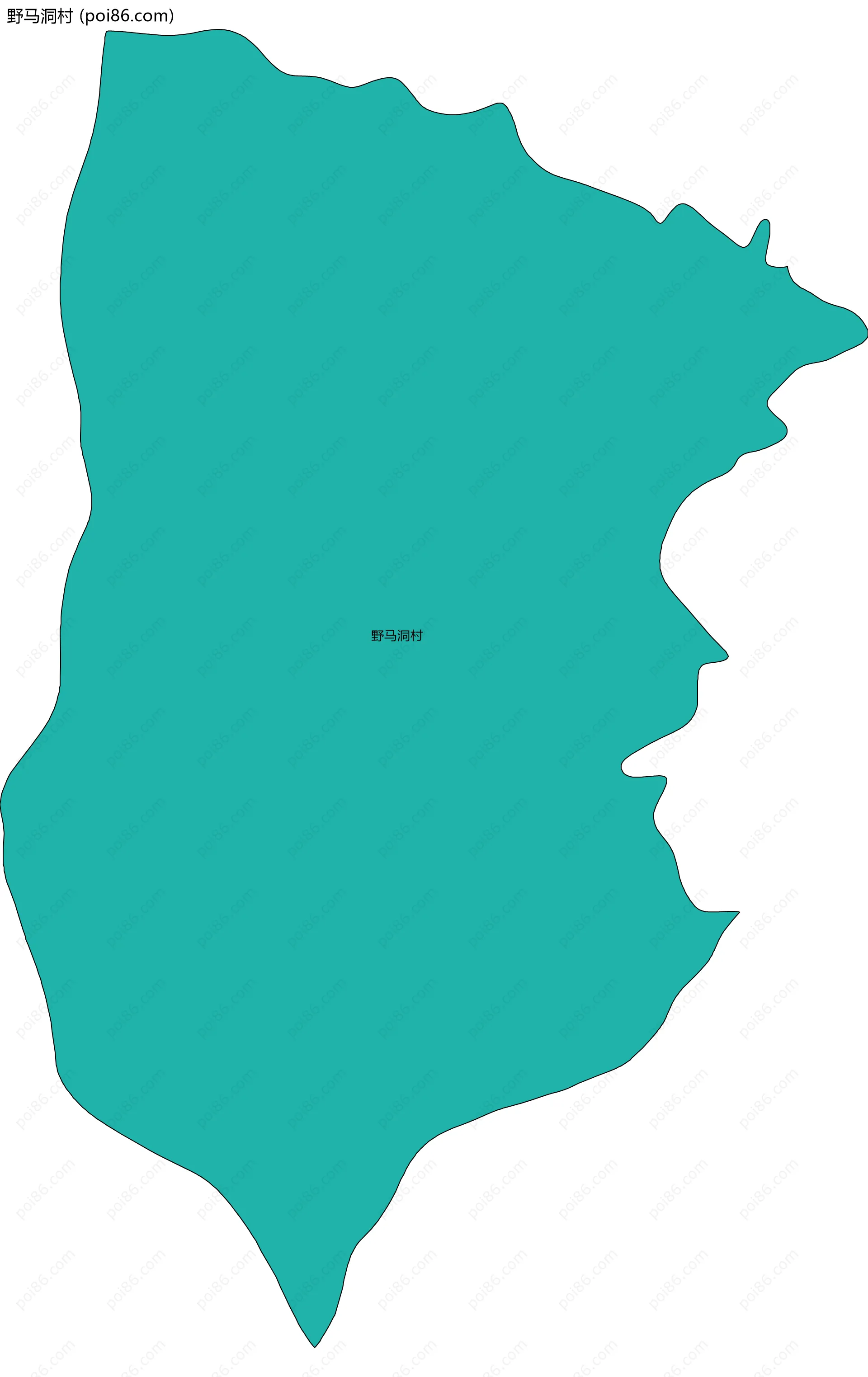 野马洞村边界地图