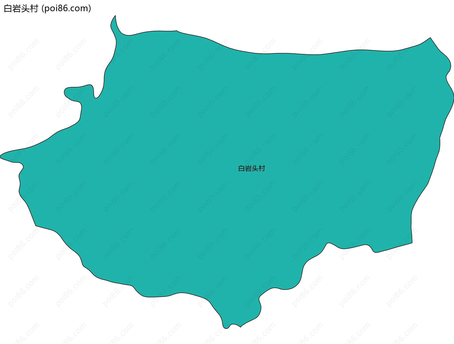 白岩头村边界地图