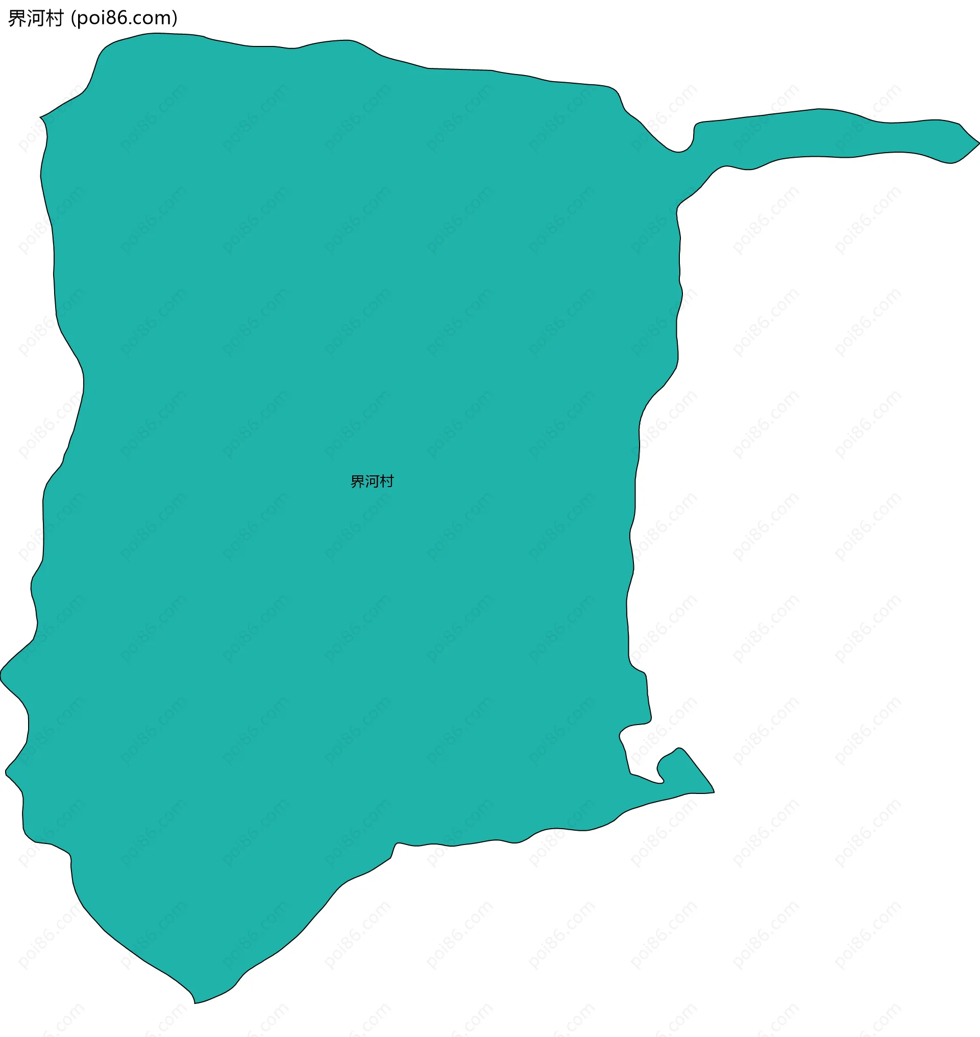 界河村边界地图