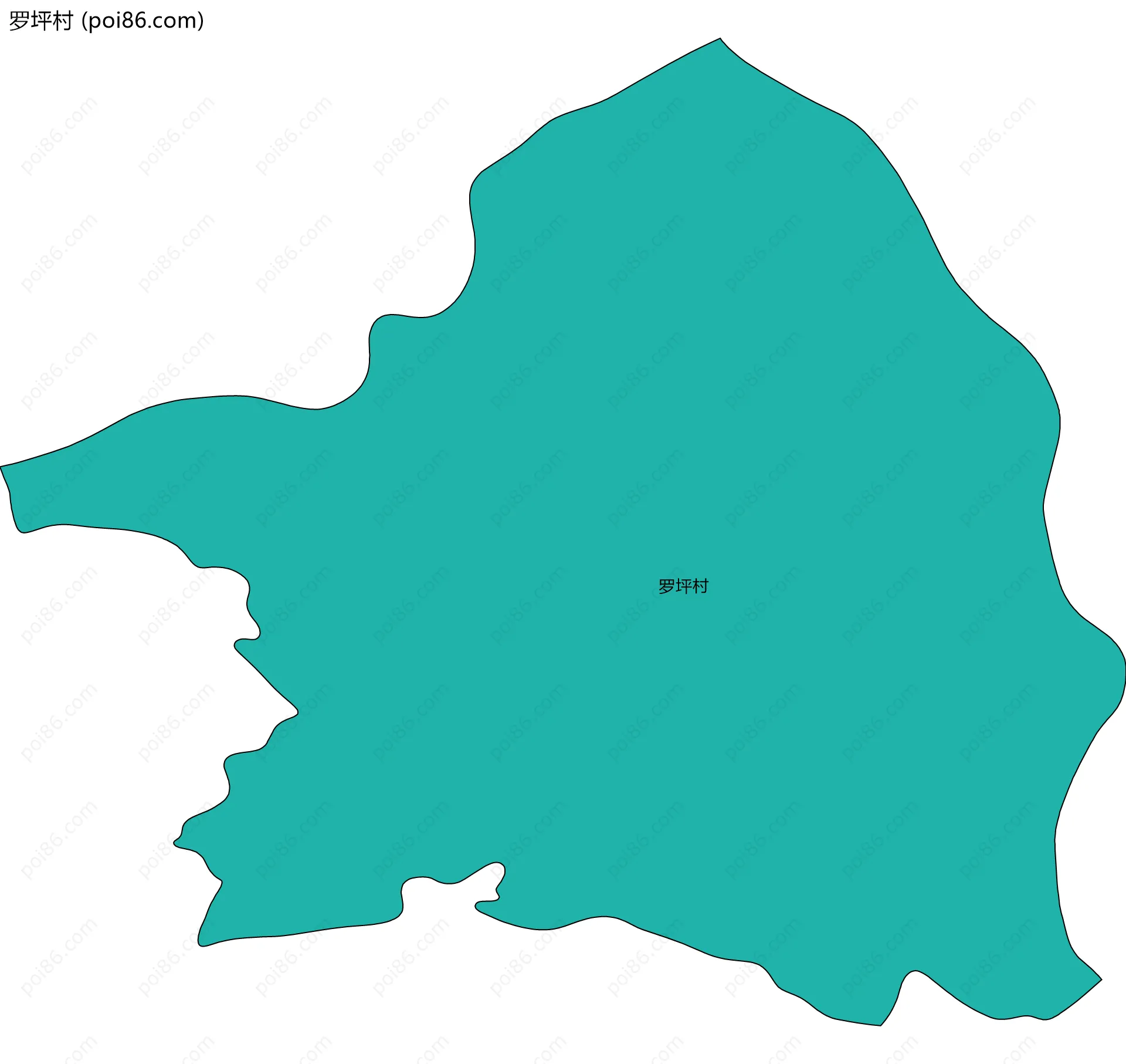 罗坪村边界地图
