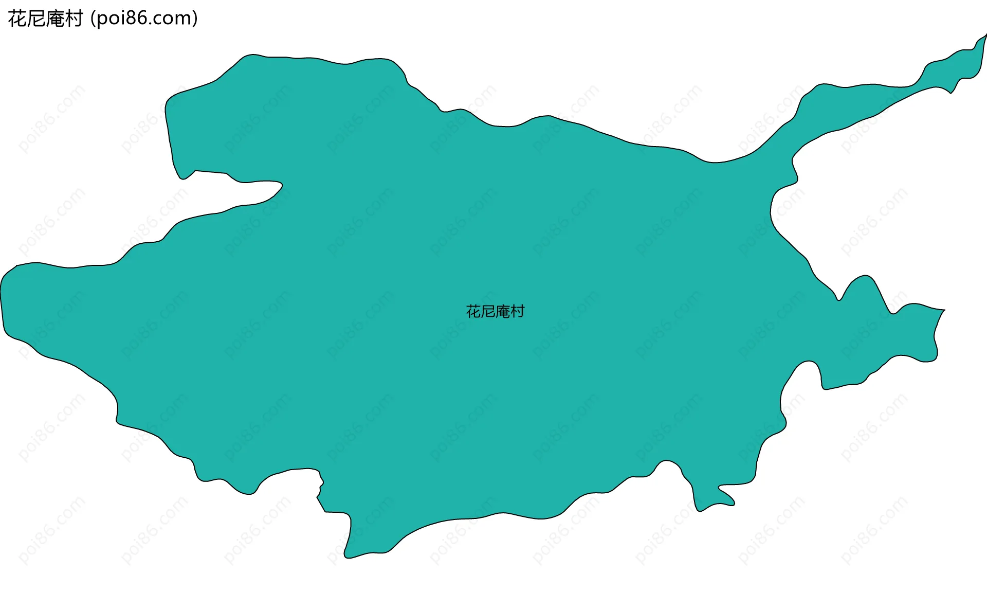 花尼庵村边界地图