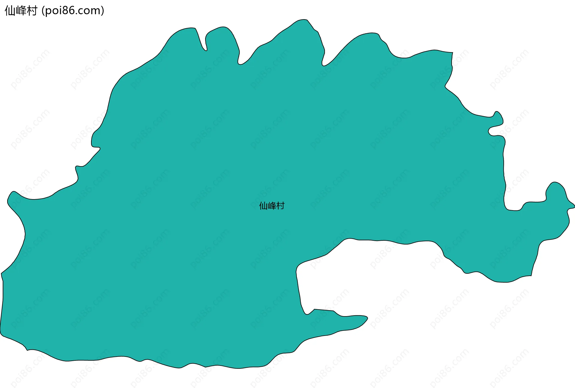 仙峰村边界地图