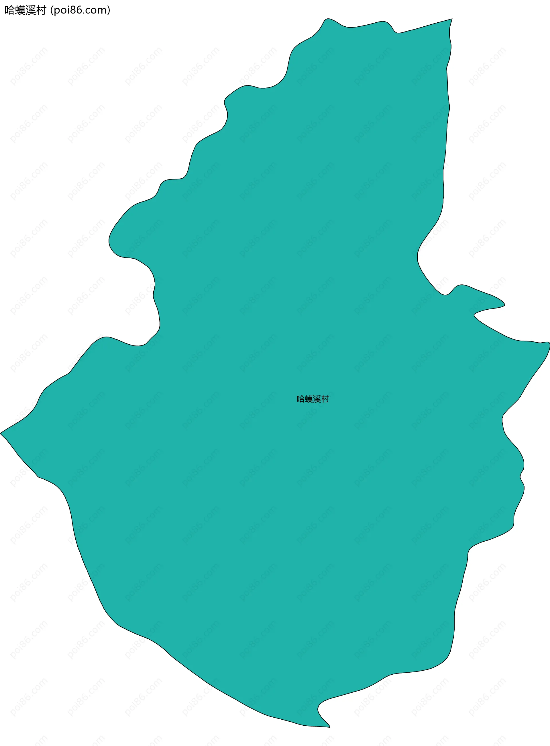 哈蟆溪村边界地图