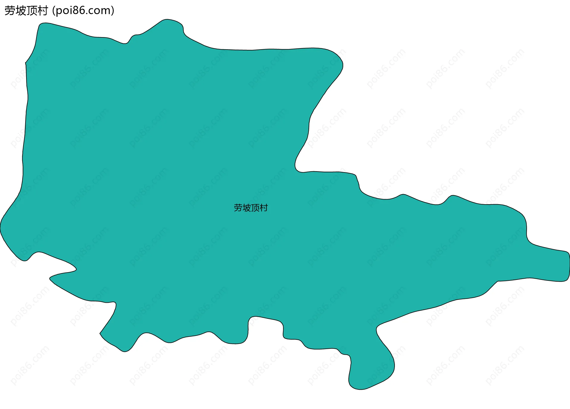 劳坡顶村边界地图