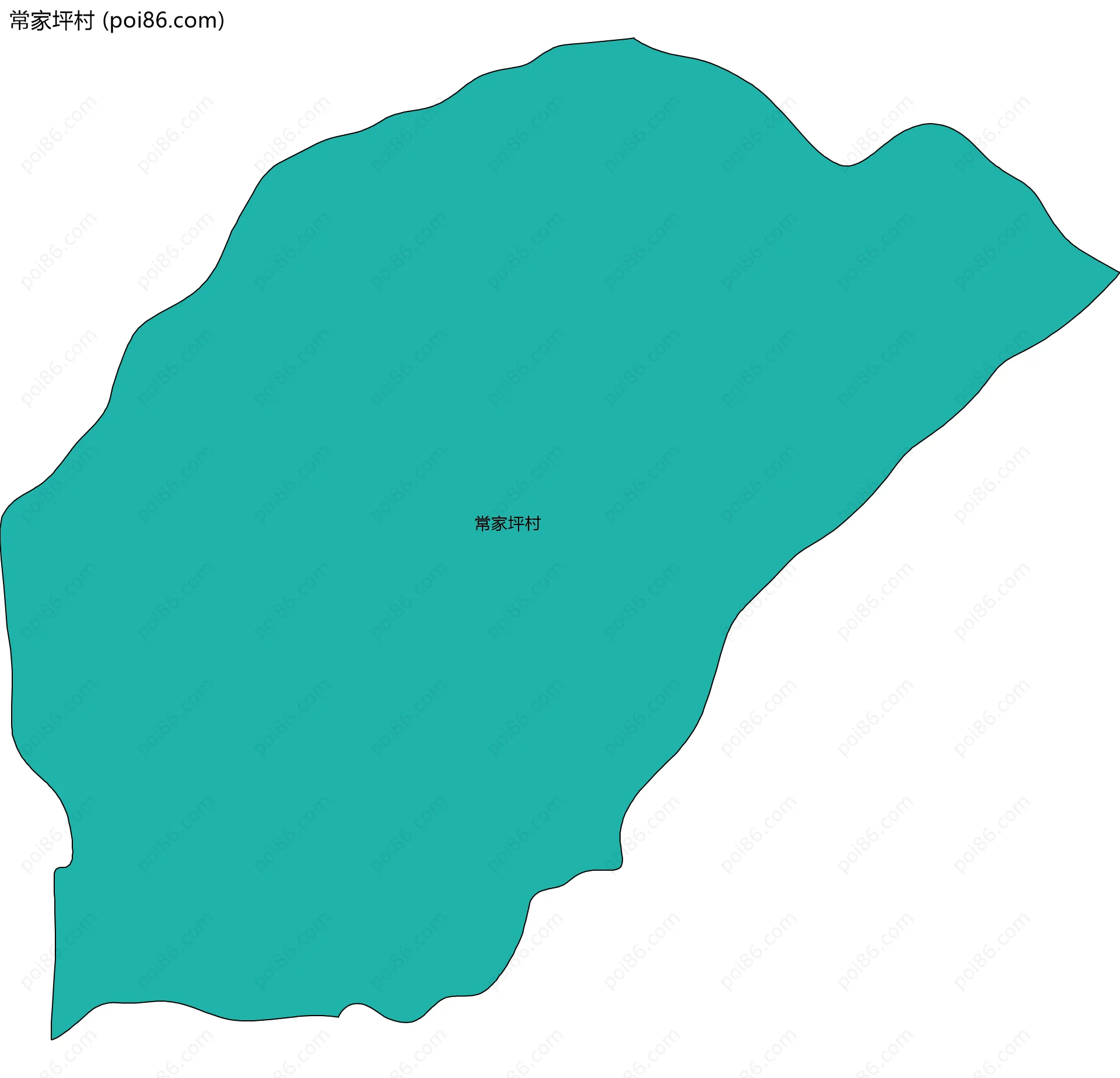 常家坪村边界地图