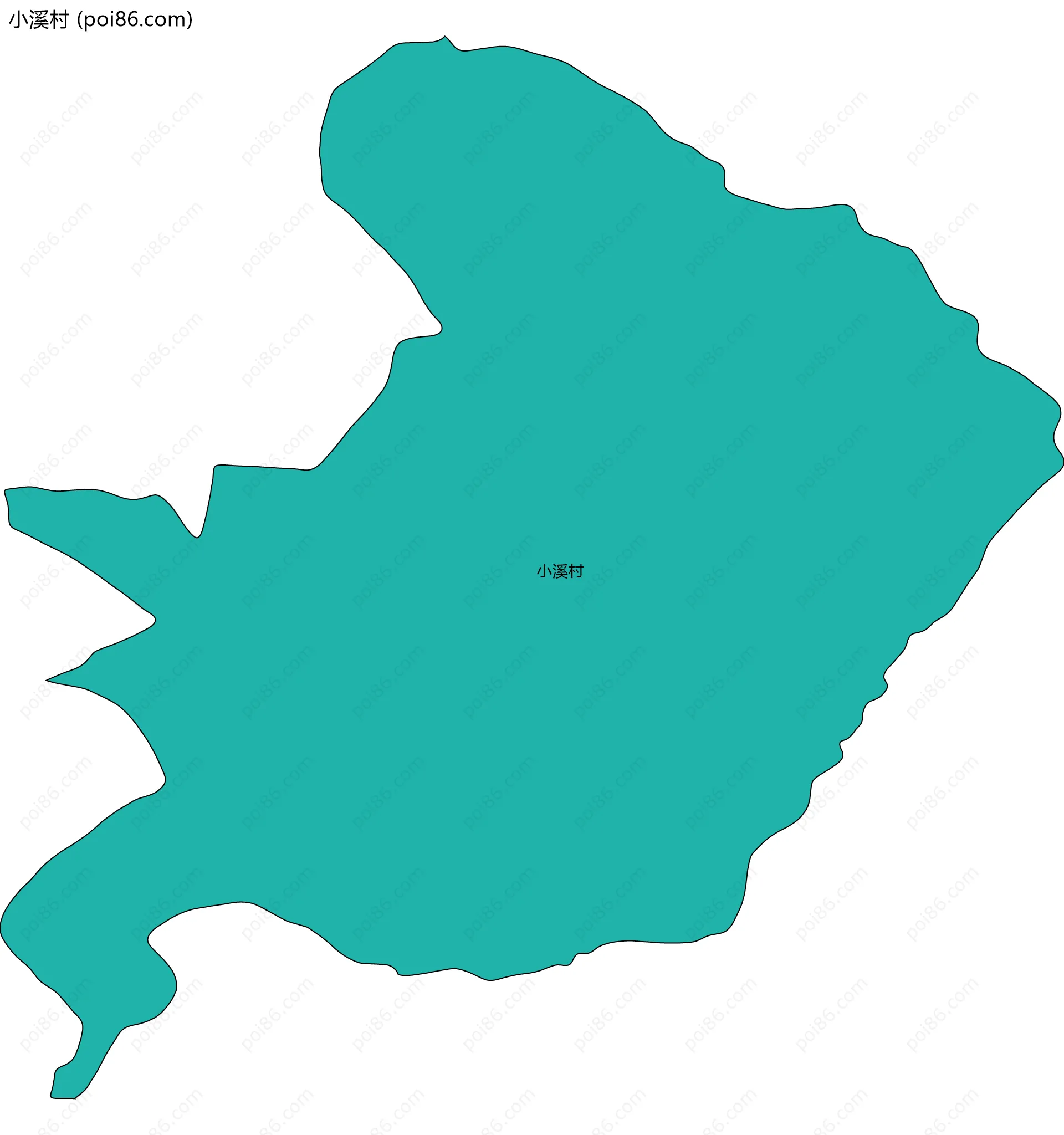 小溪村边界地图