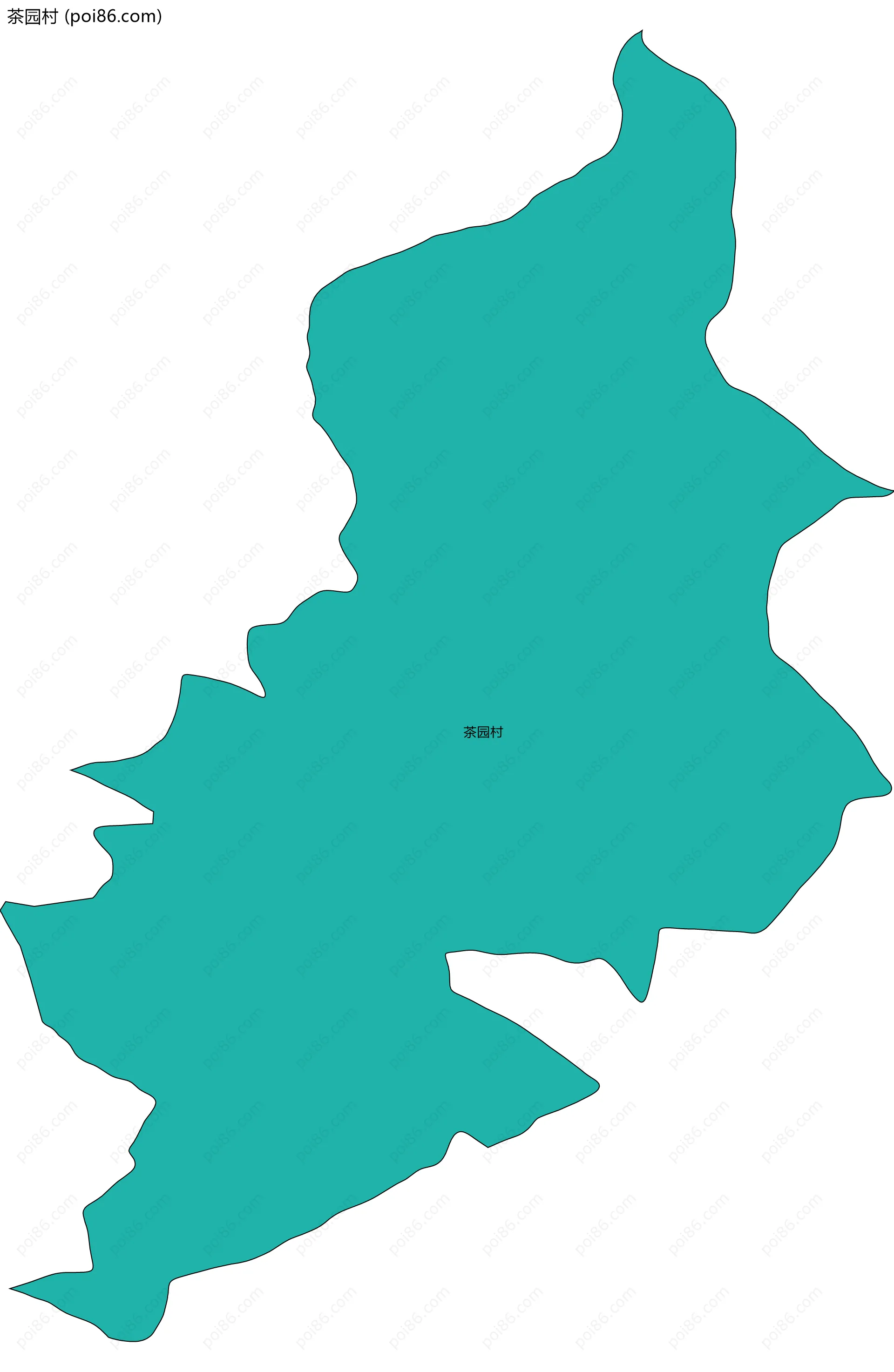 茶园村边界地图