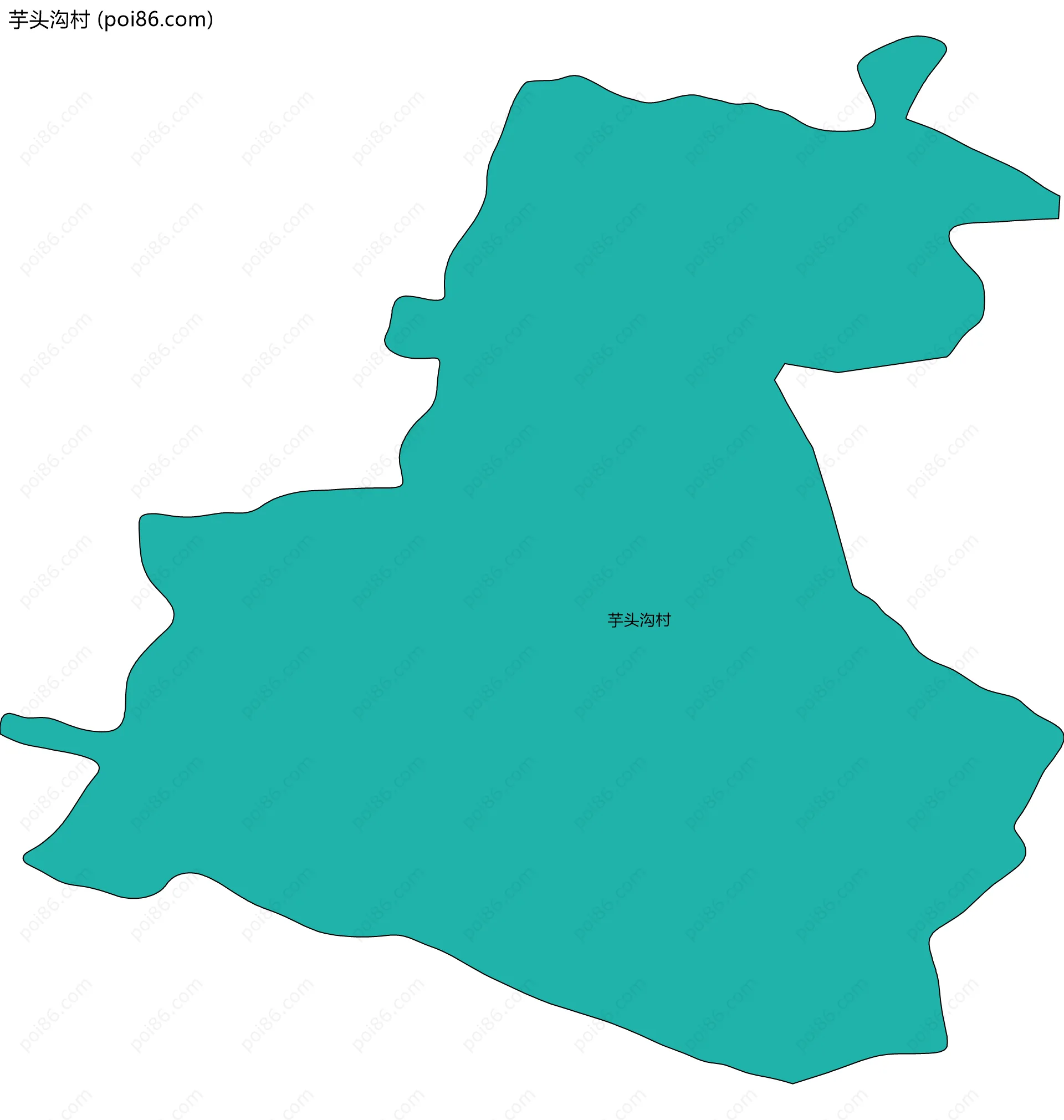 芋头沟村边界地图