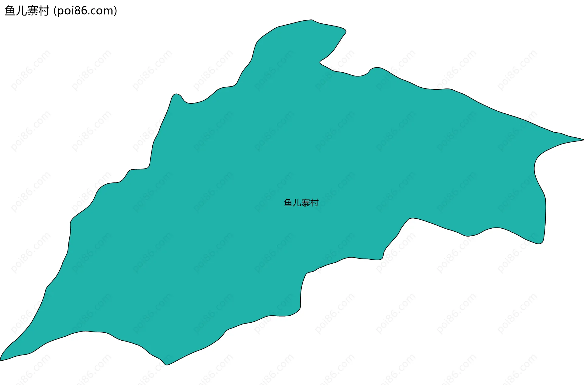 鱼儿寨村边界地图
