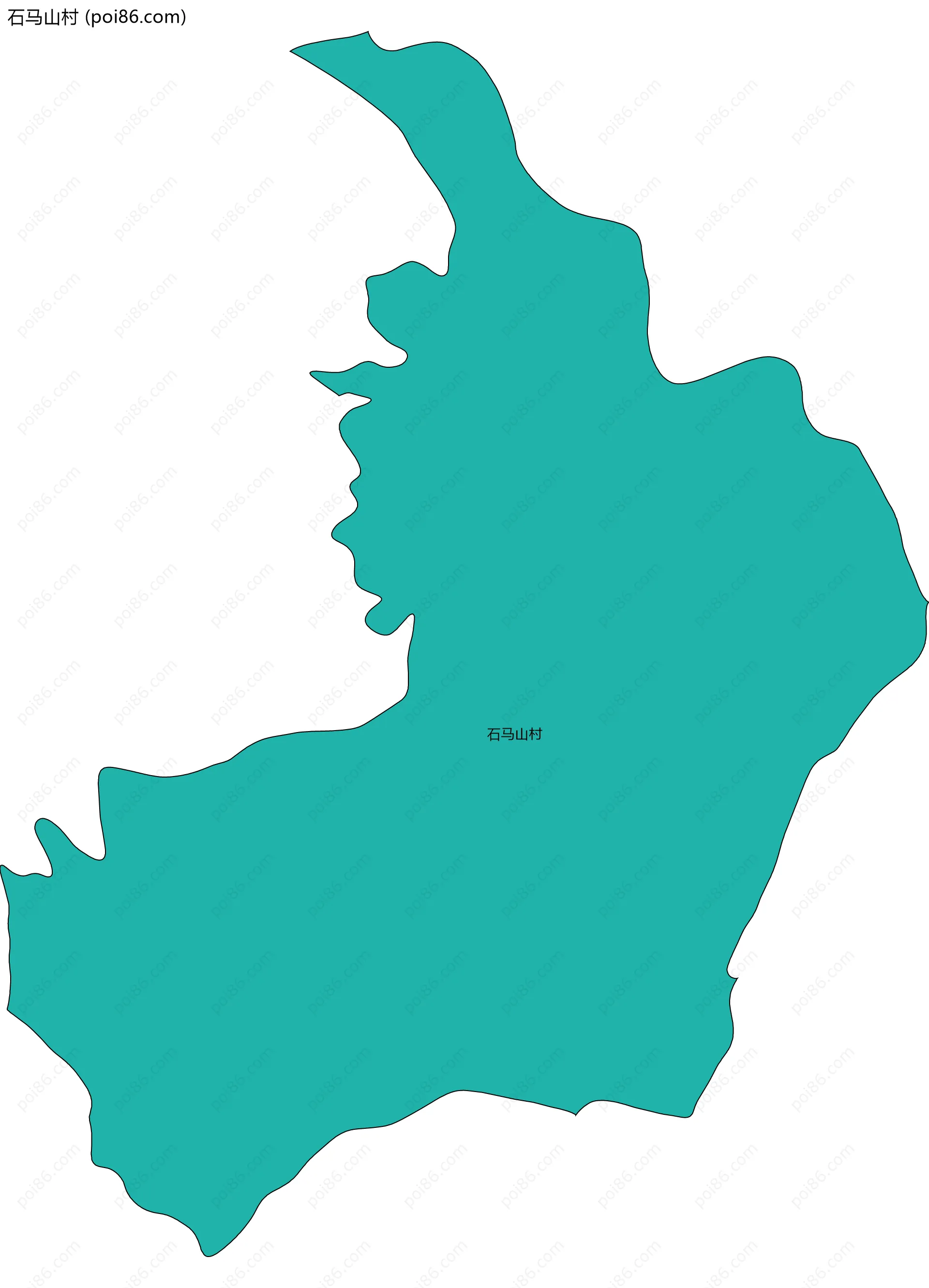 石马山村边界地图