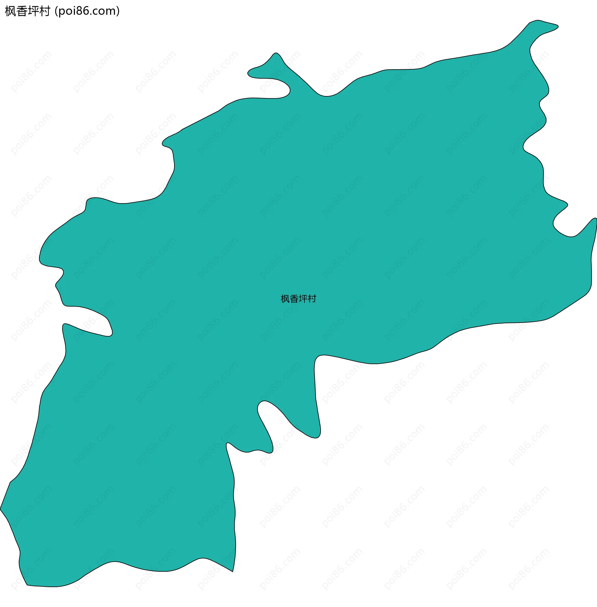 枫香坪村边界地图