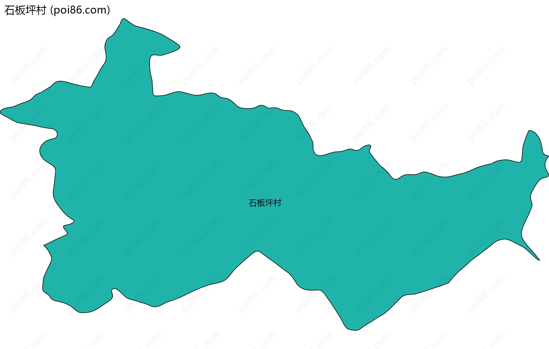 石板坪村边界地图