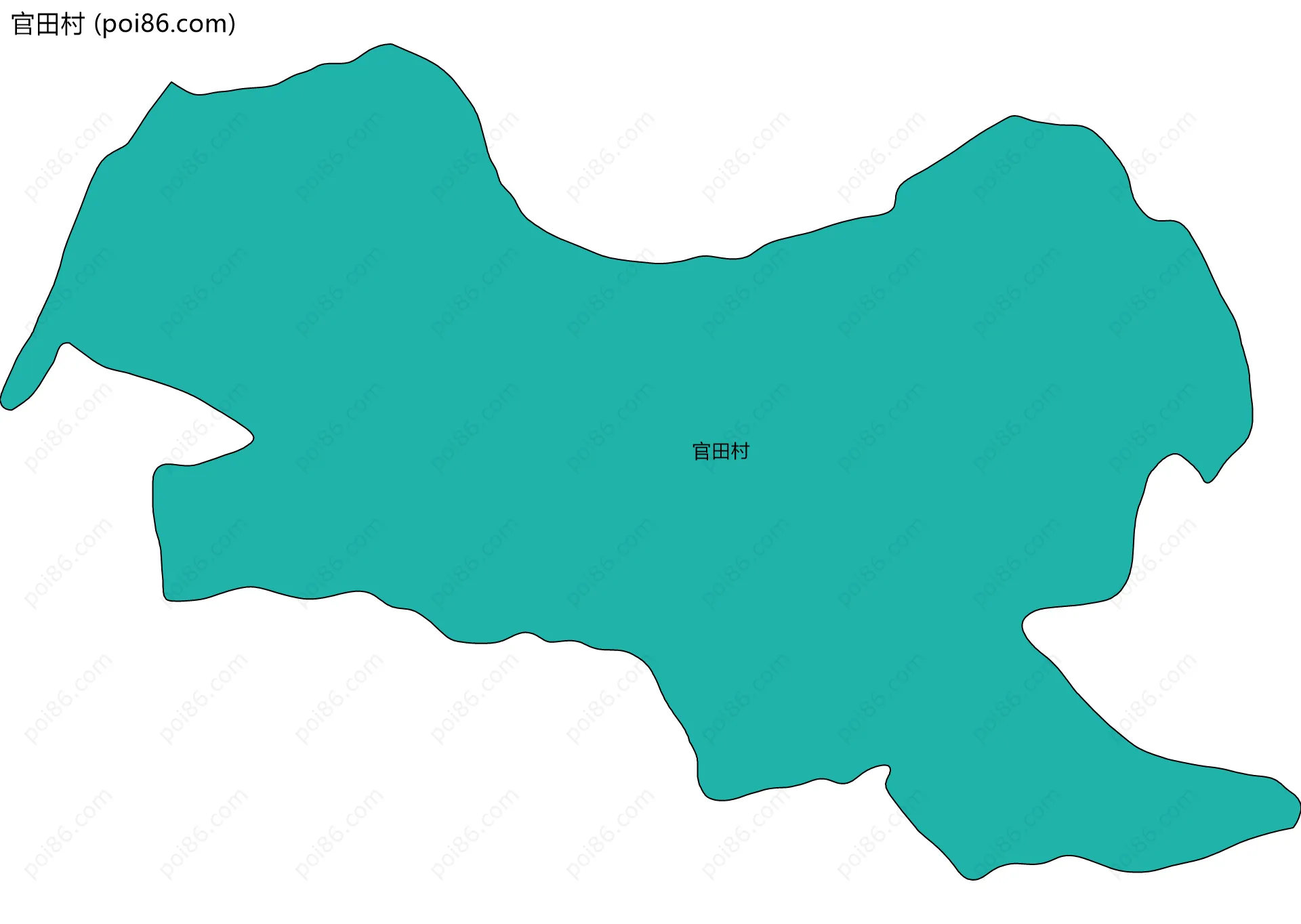 官田村边界地图